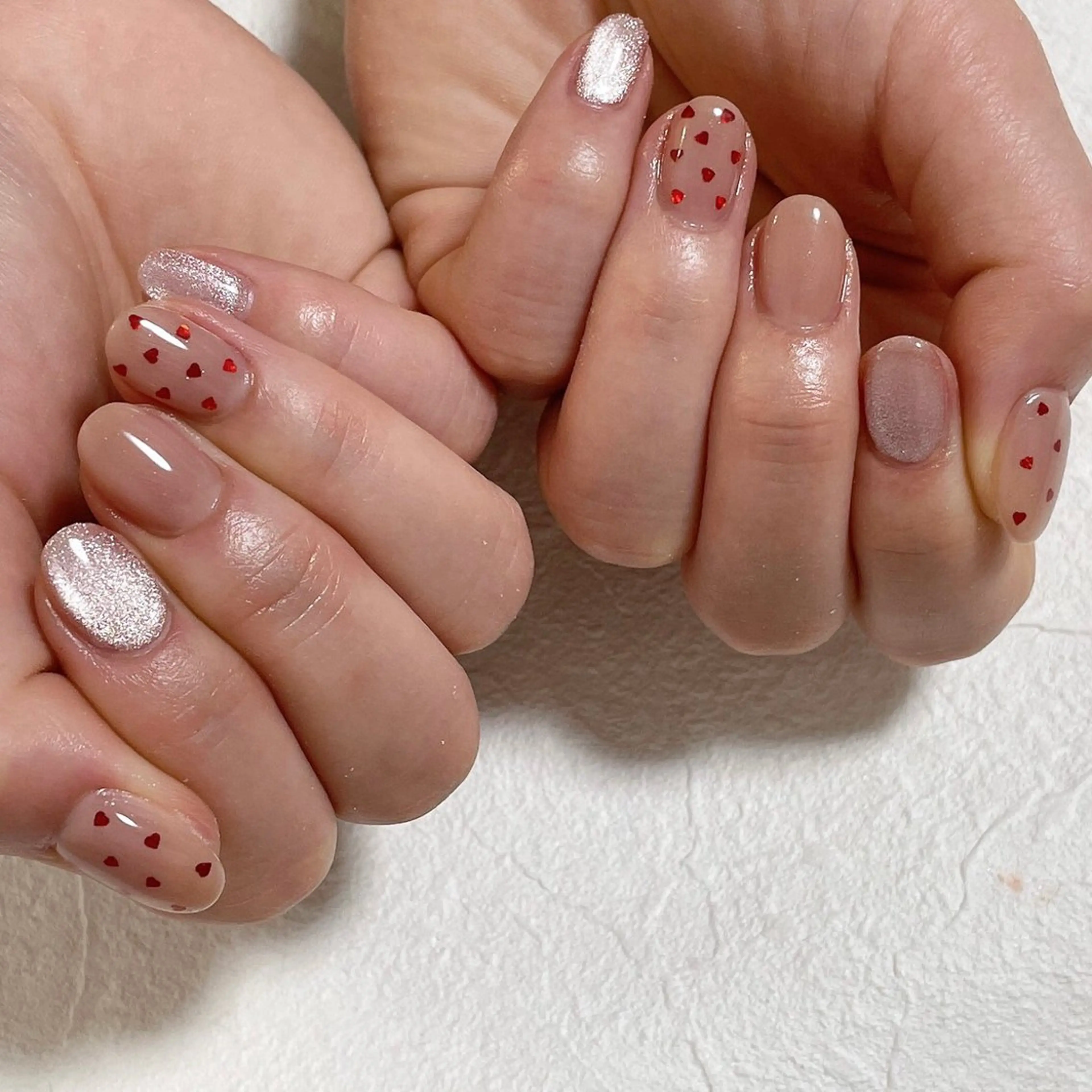 ネイル オーロラネイル フットネイル フレンチネイル ジェルネイル 韓国ネイル Mogu nail 二子玉川のネイルデザイン