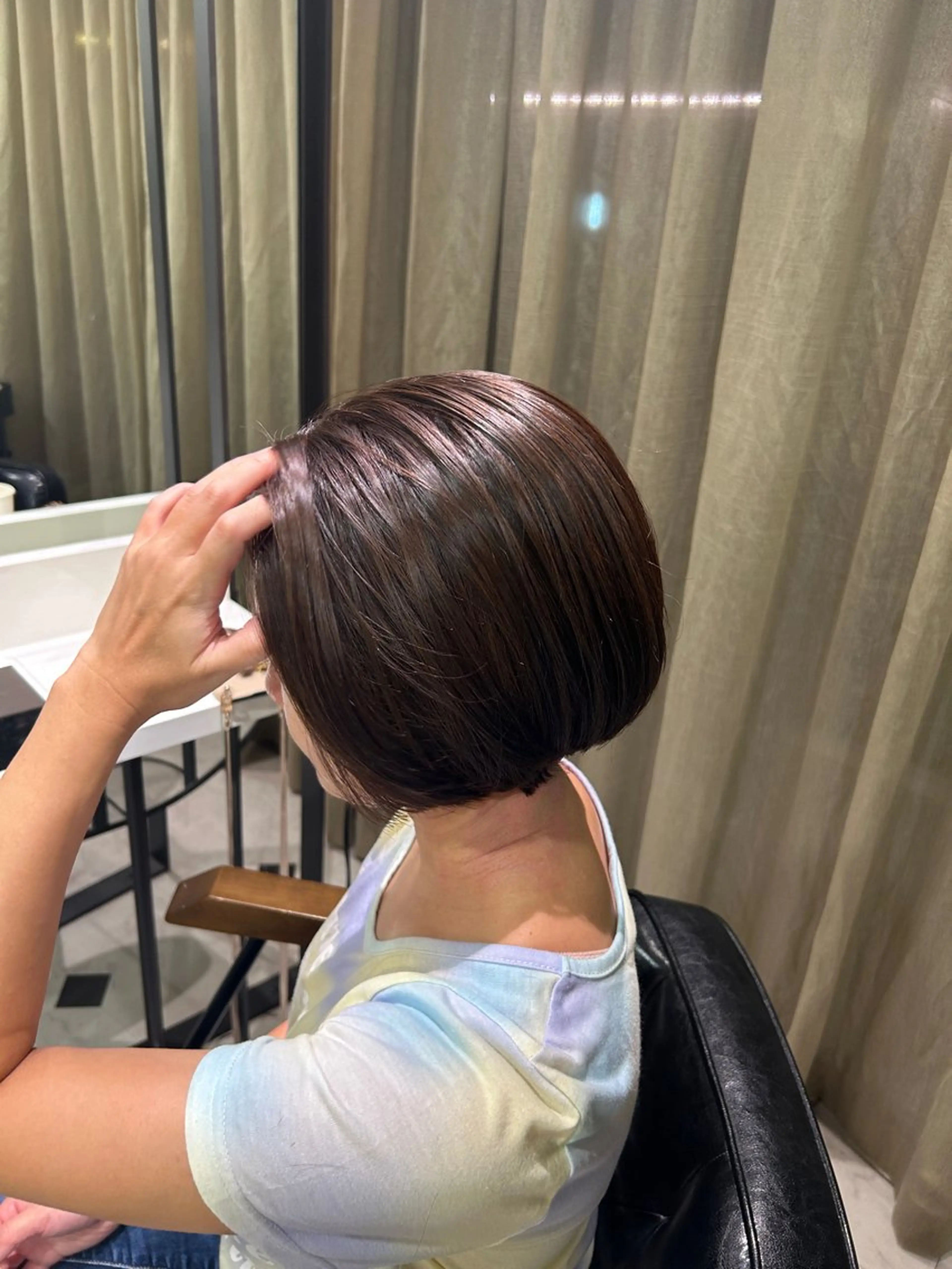 ショート カラー ショートボブ アッシュ 透明感カラー ボブ ショートヘア 🌟デザインカラー 久保悠那のヘアスタイル