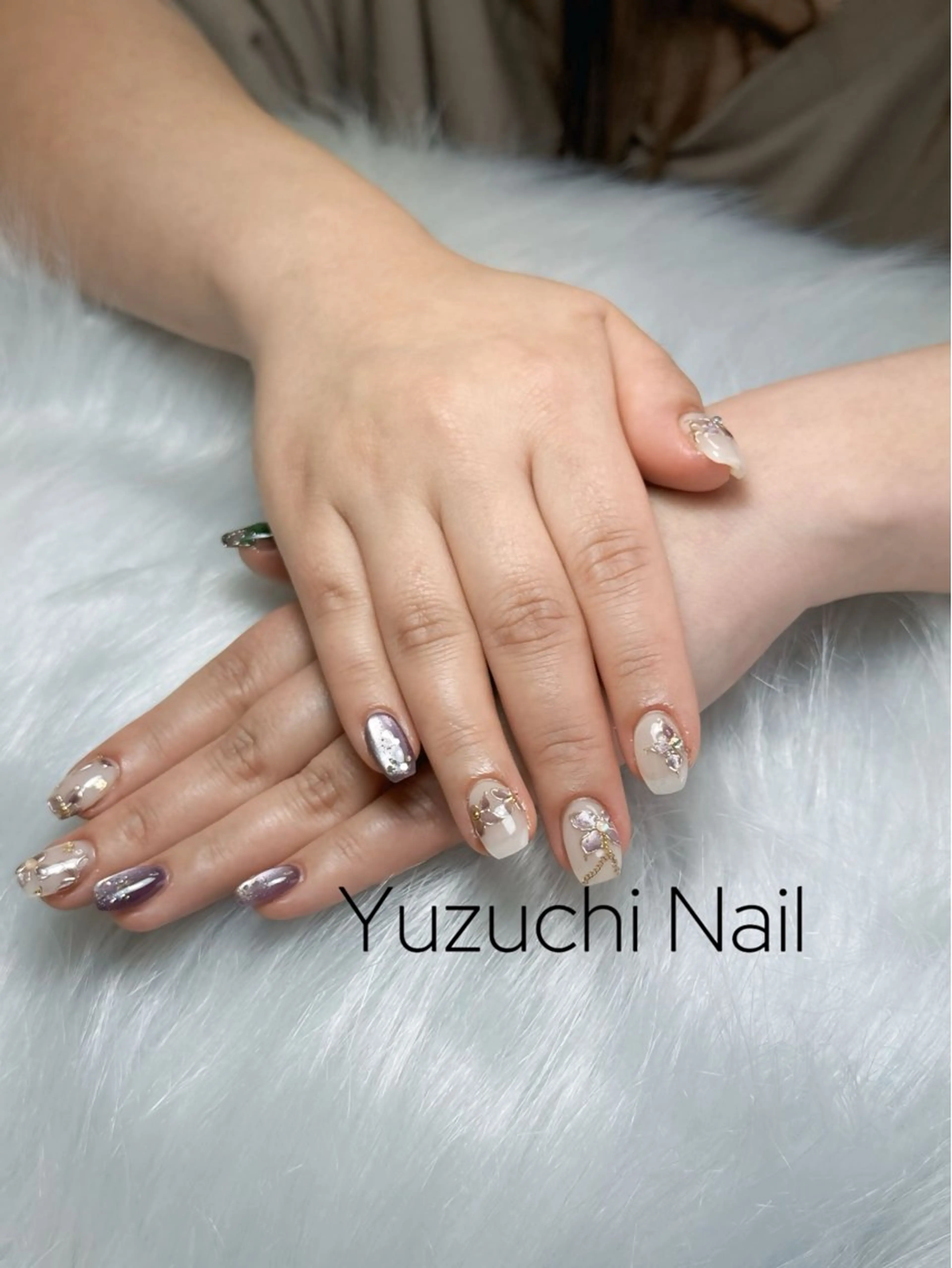 ネイル 夏ネイル ワンホンネイル ハンドネイル ハンドケア Yuzuchi Nailのネイルデザイン