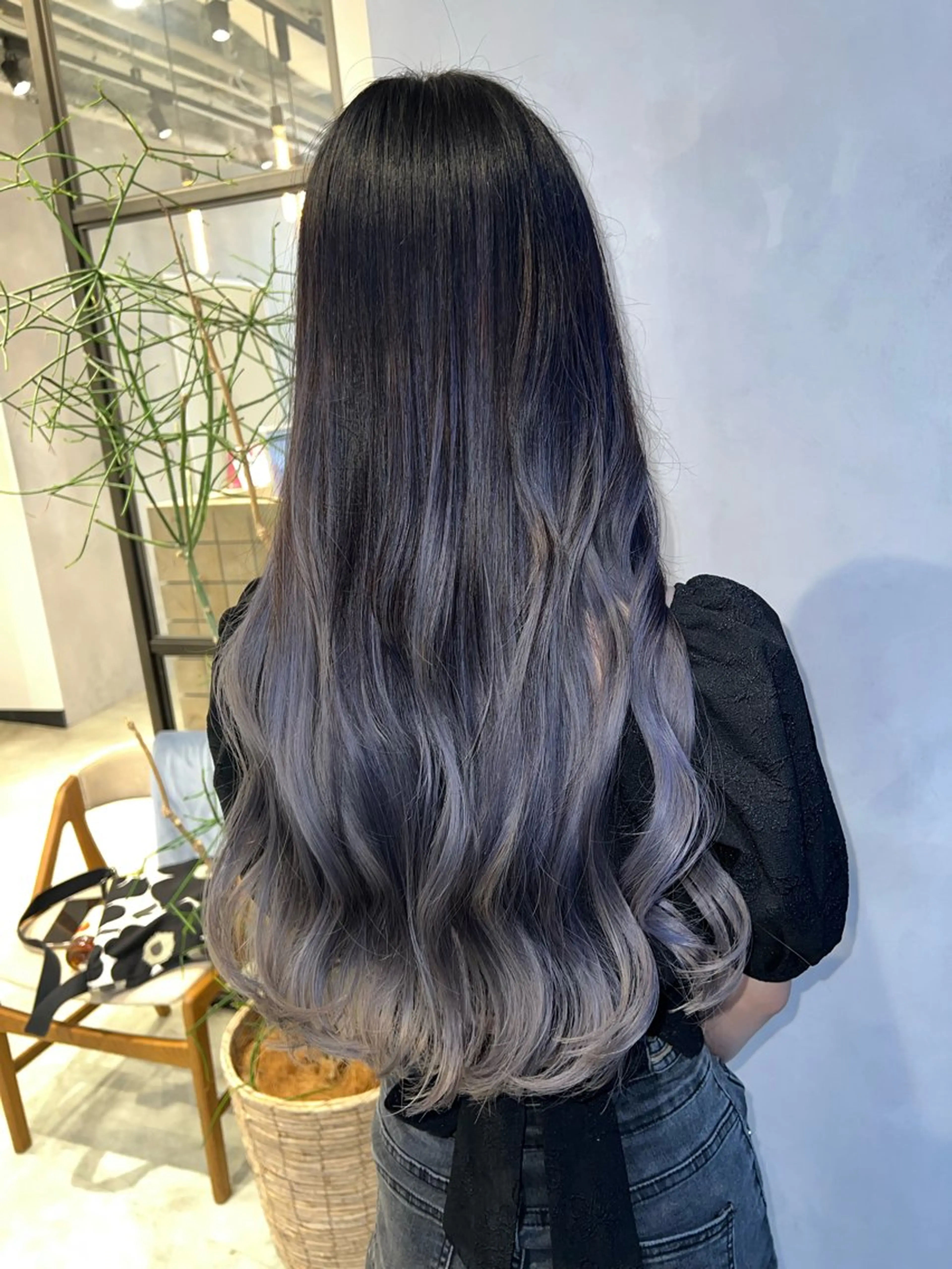 ロング レイヤーカット ヘアカラー トリートメント 渋谷ハイトーン/ デザインカラー阿部のヘアスタイル