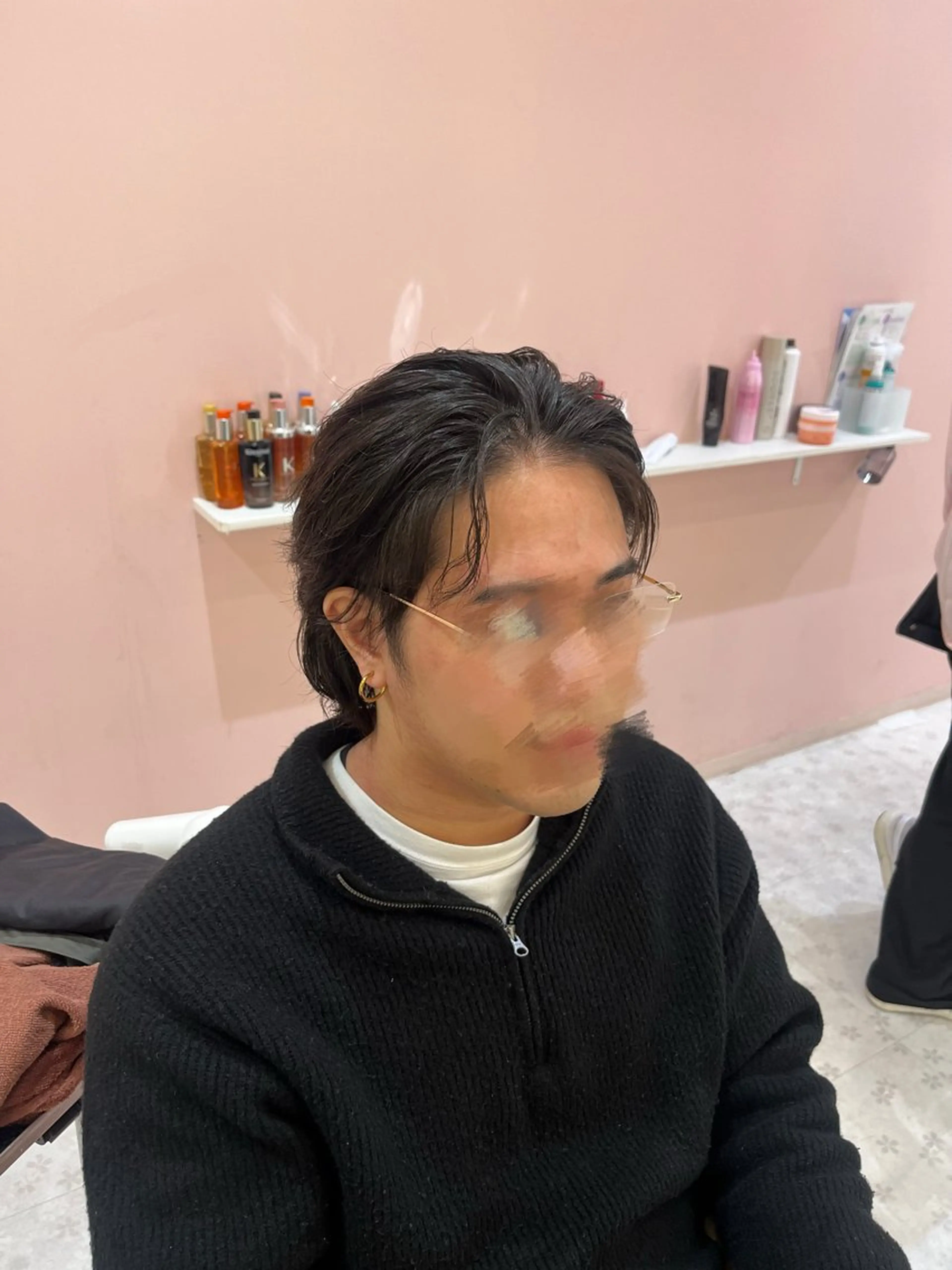 セミロング メンズ オールバック メンズウルフカット ウルフカット カット 🫧メンズパーマ/ カラー/愛莉🫧のヘアスタイル