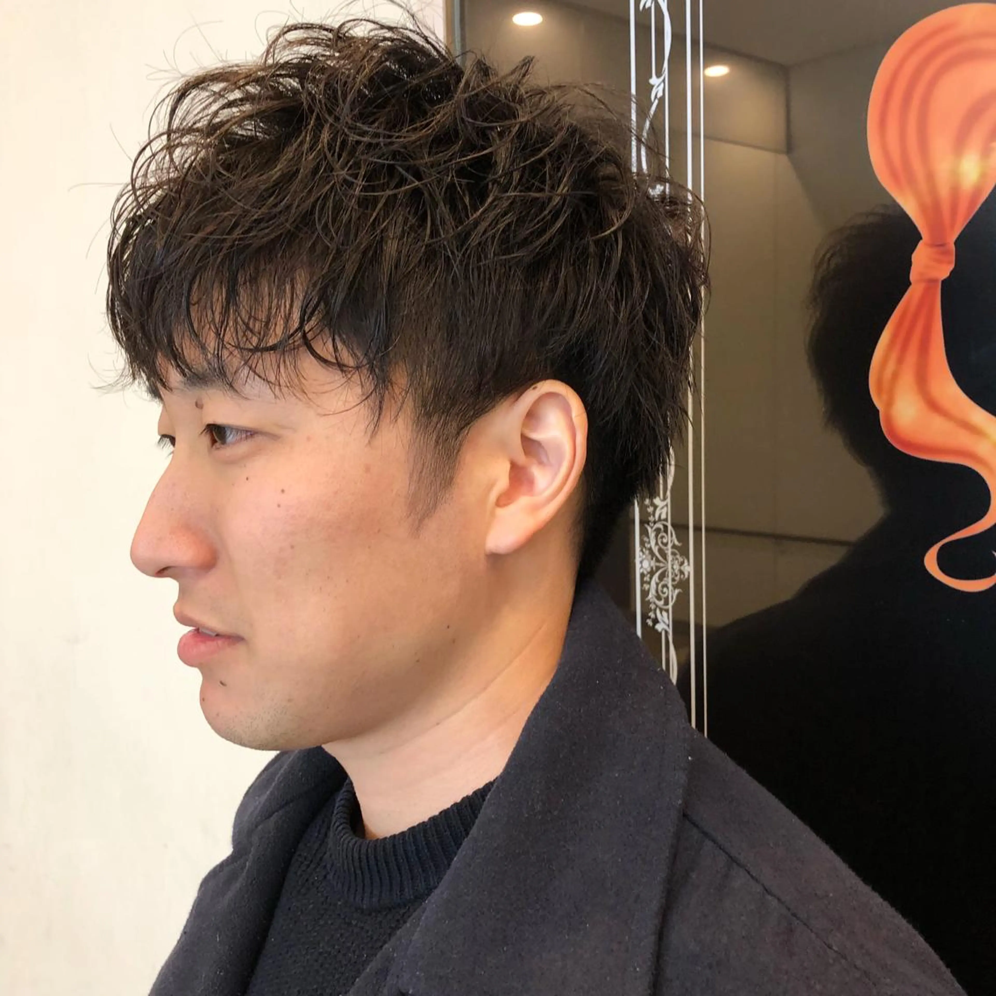 ショート パーマ メンズ 樋野 亮のヘアスタイル