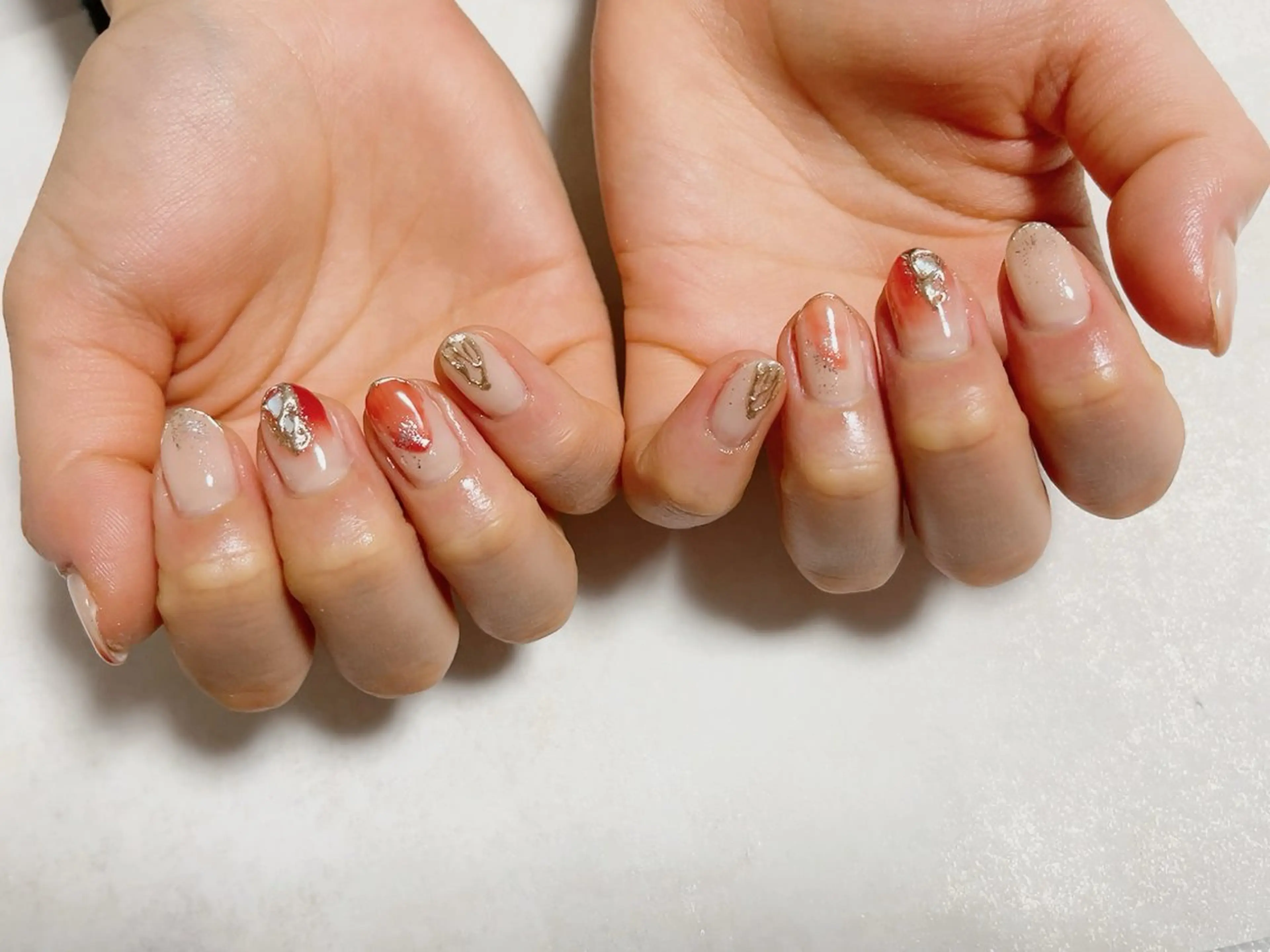 ネイル ジェルネイル メンズネイル ミラーネイル パラジェル 春ネイル kiki nail たまプラーザのネイルデザイン