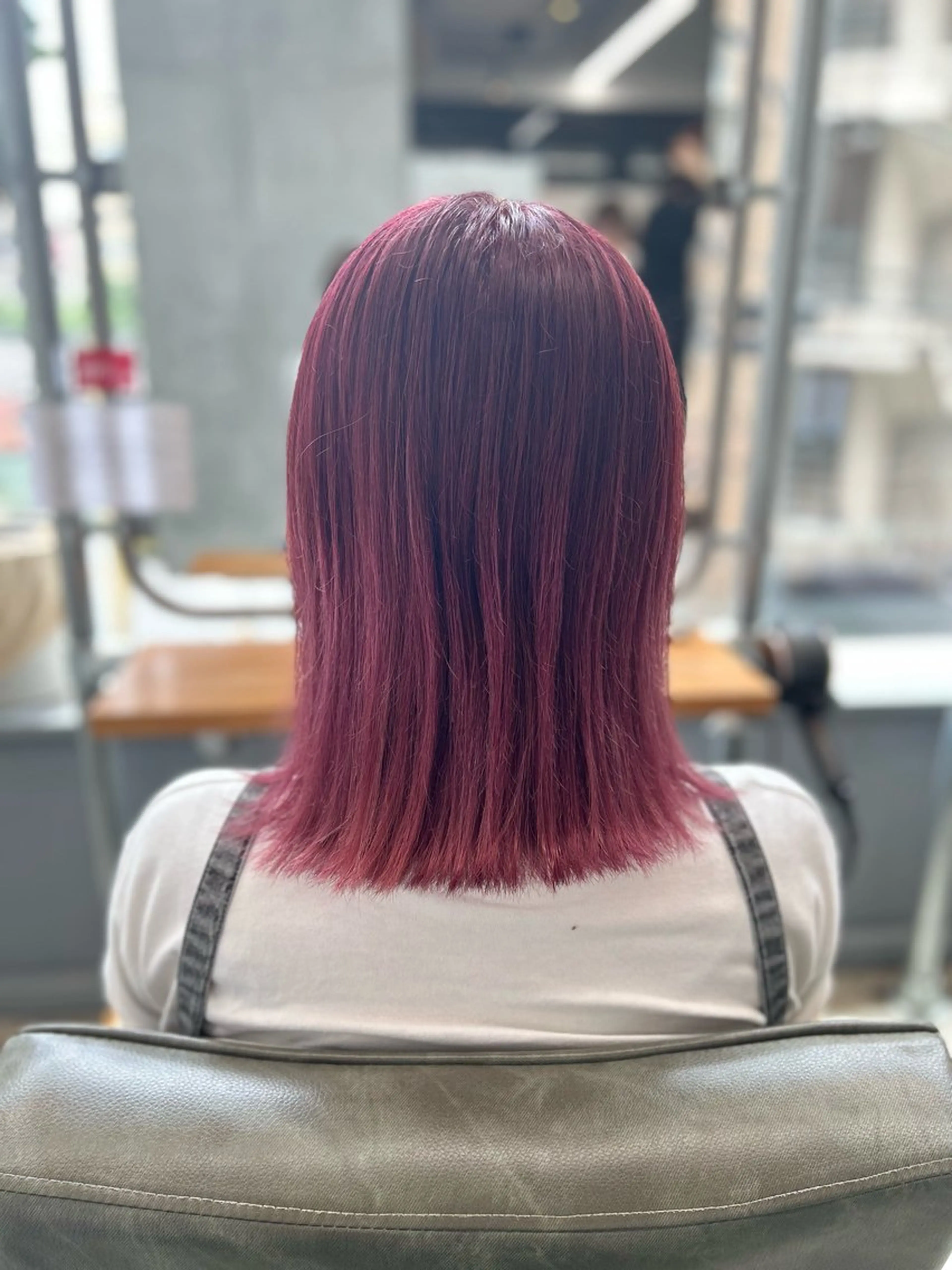 ミディアム カラー ピンクカラー カット ヘアカラー トリートメント 🎀たな 🧸のヘアスタイル