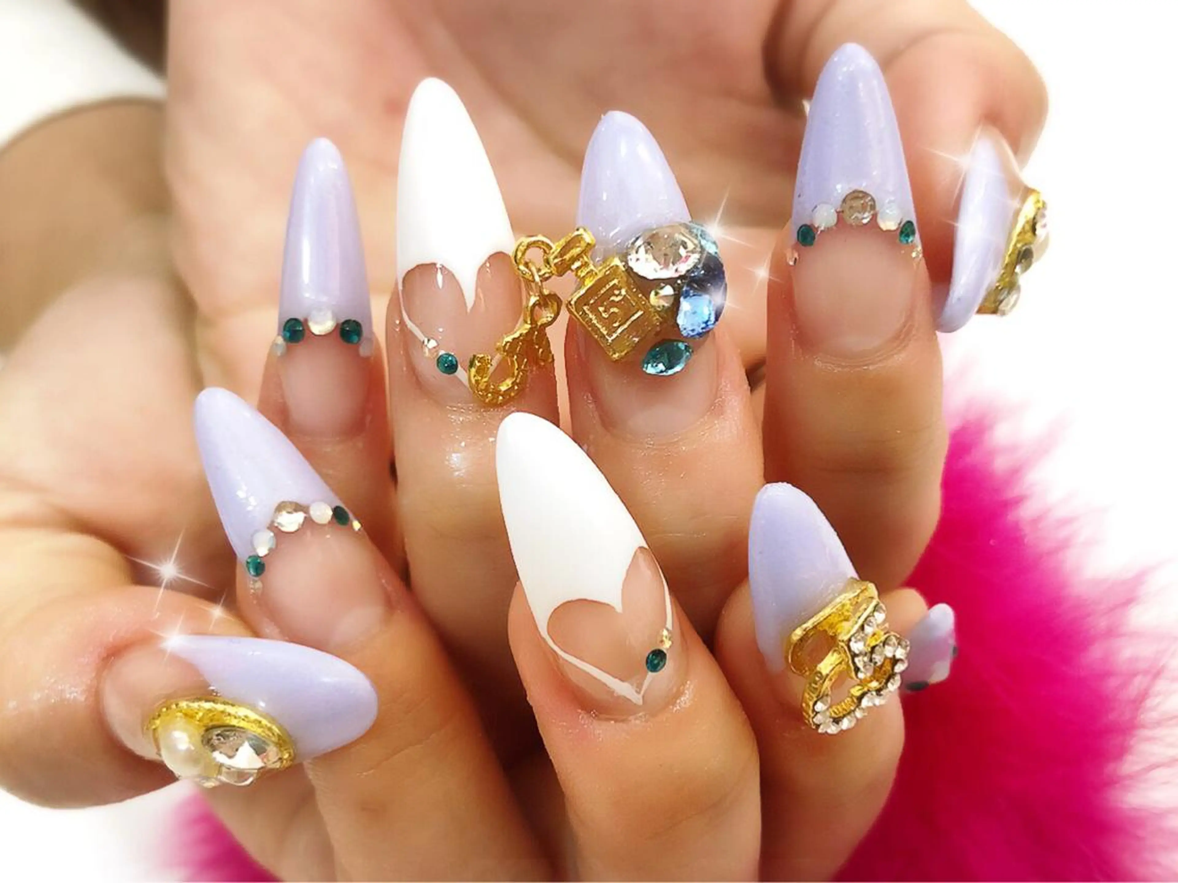 ロング カラー メンズ キッズ ネイル 卒業式のヘアスタイル ロング アートネイル フットネイル ジェルネイル NAILSGOGO shibuyaのネイルデザイン