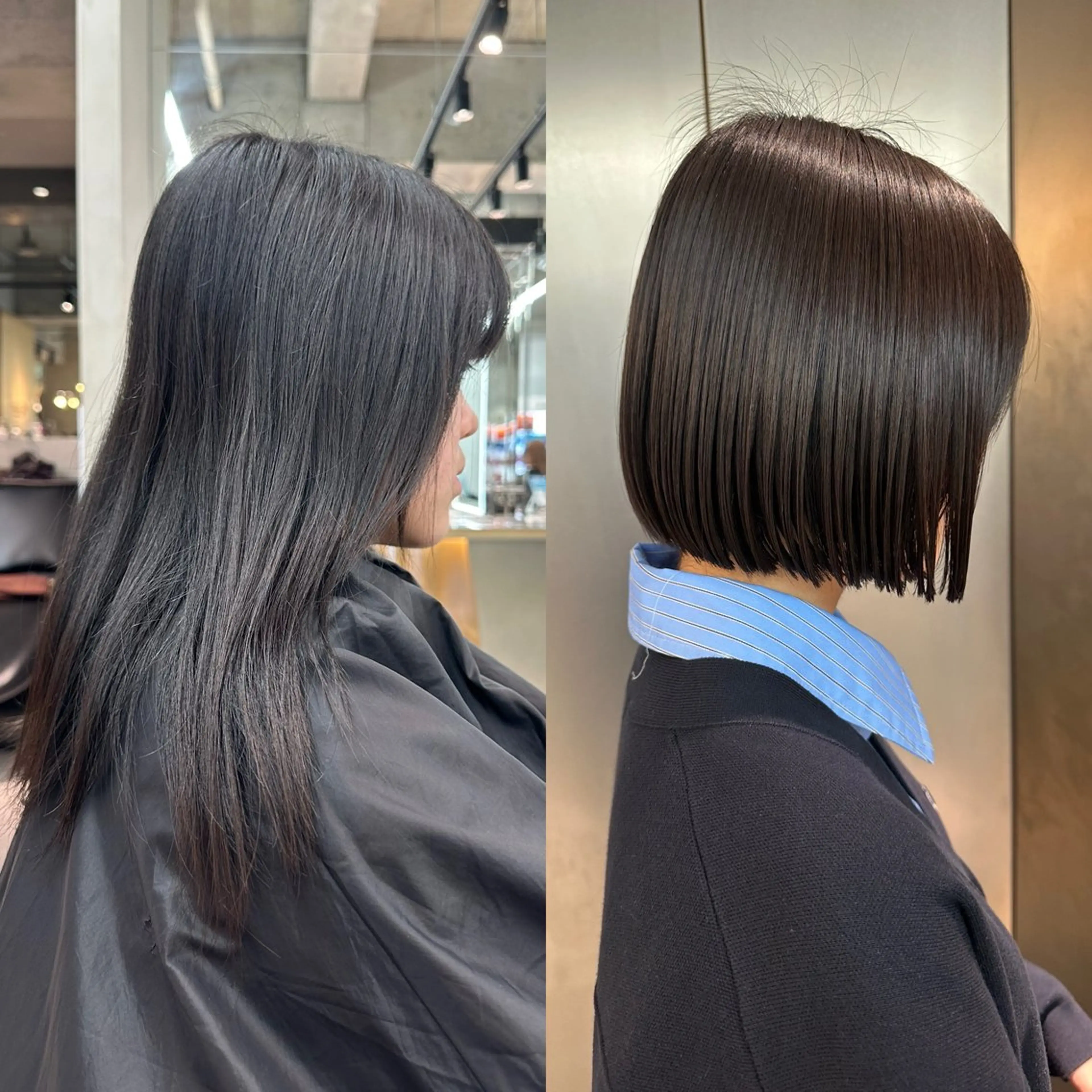 ミディアム カット 縮毛矯正 トリートメント ✨髪質改善特化✨副 店長椎葉信乃介のヘアスタイル