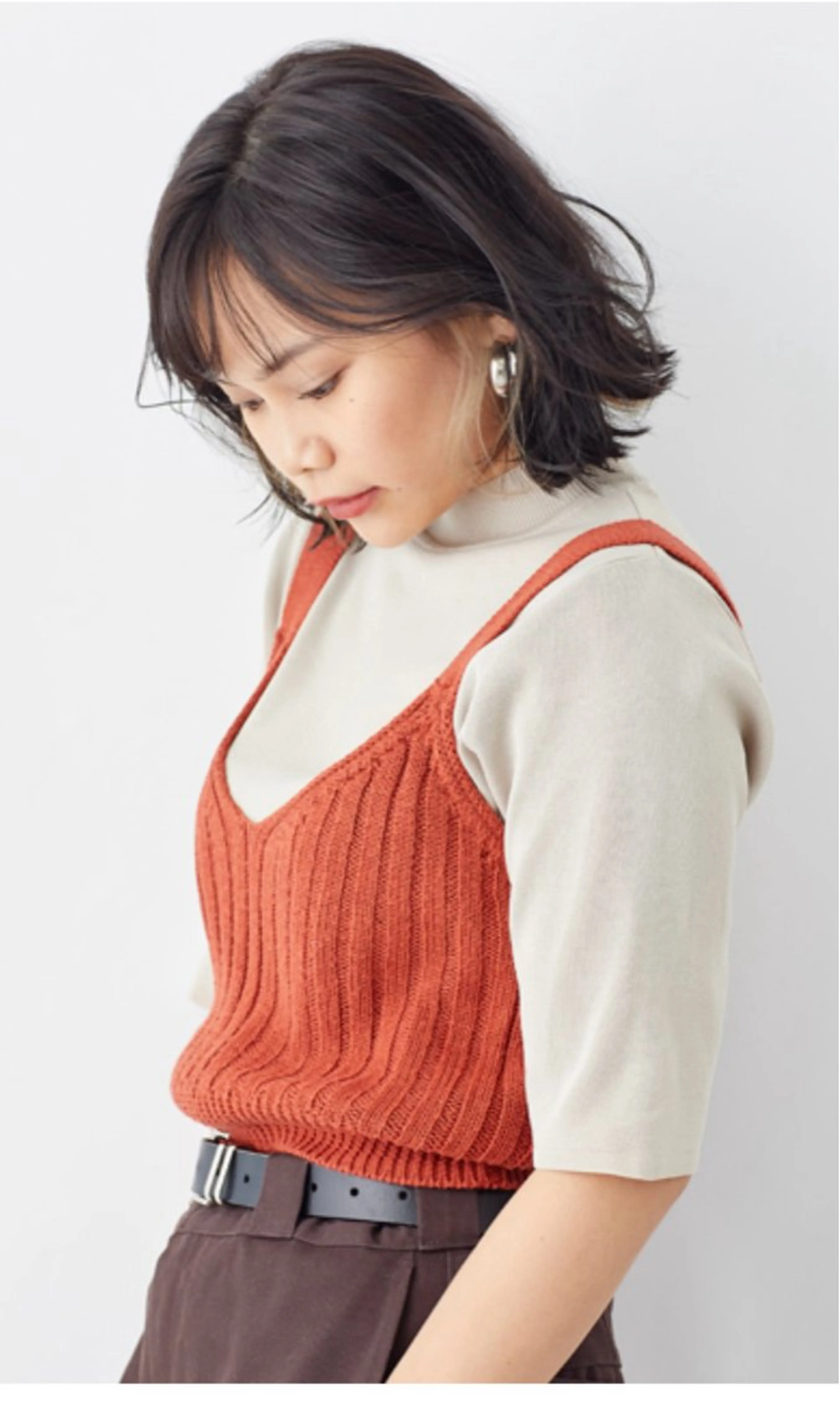 ミディアム カラーモデル募集 三浦真理恵のヘアスタイル