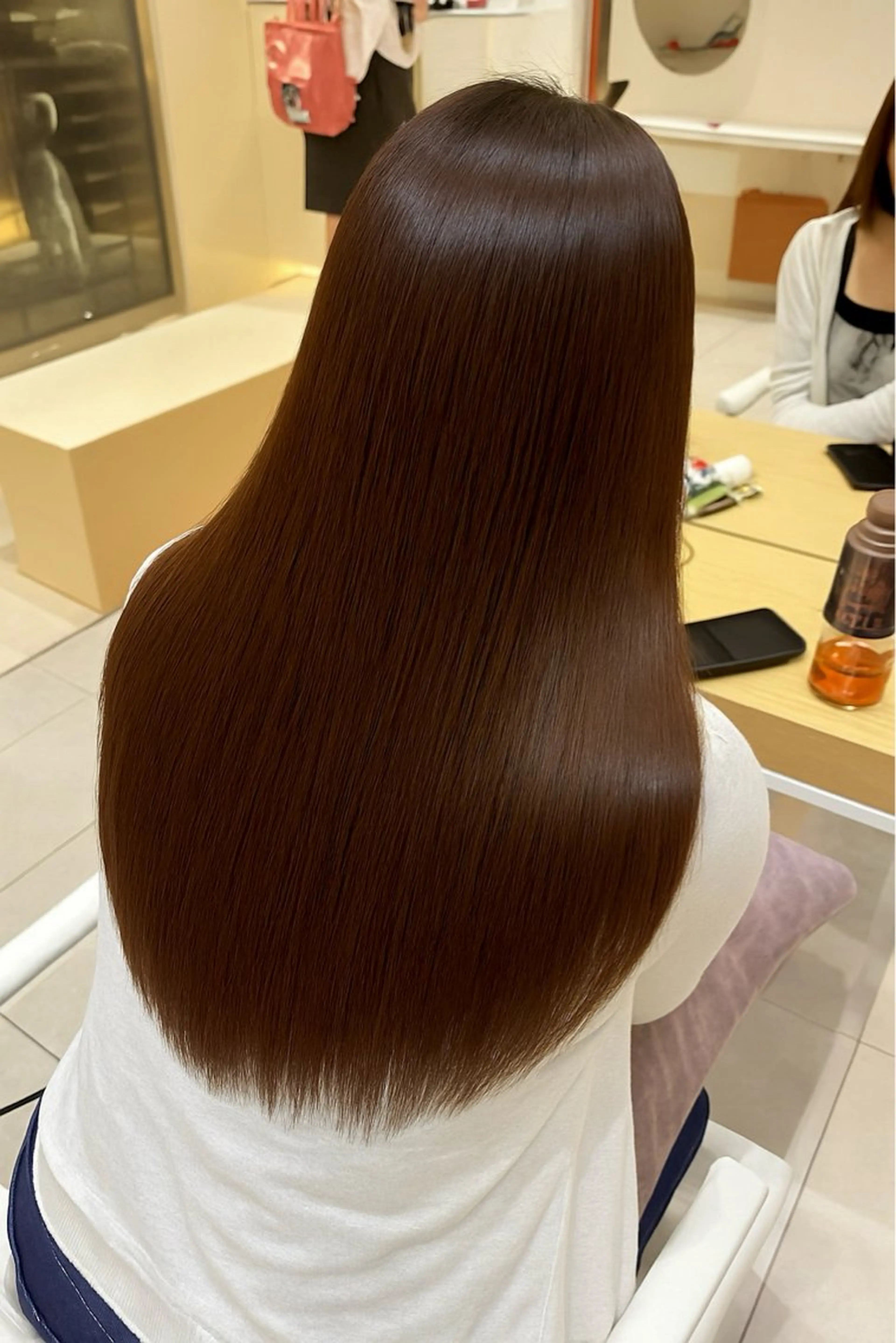 ロング カラー ベージュカラー 黒髪 ブラウンカラー 透明感カラー グレージュ カット ヘアカラー 縮毛矯正 トリートメント 中澤/韓国風/ 艶髪/髪質改善のヘアスタイル