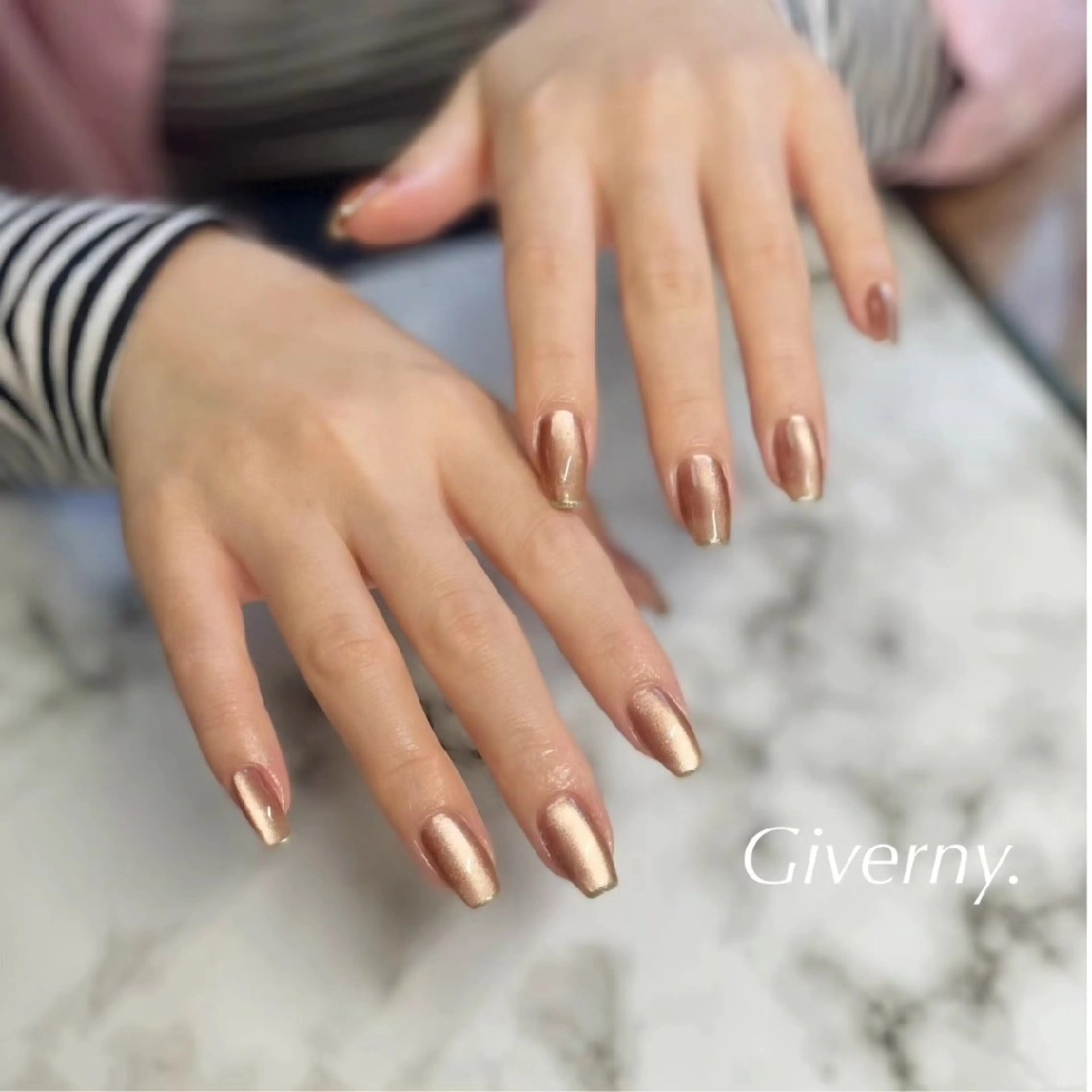 ネイル ラメ(グリッター) マグネットネイル ハンドネイル Giverny .のネイルデザイン