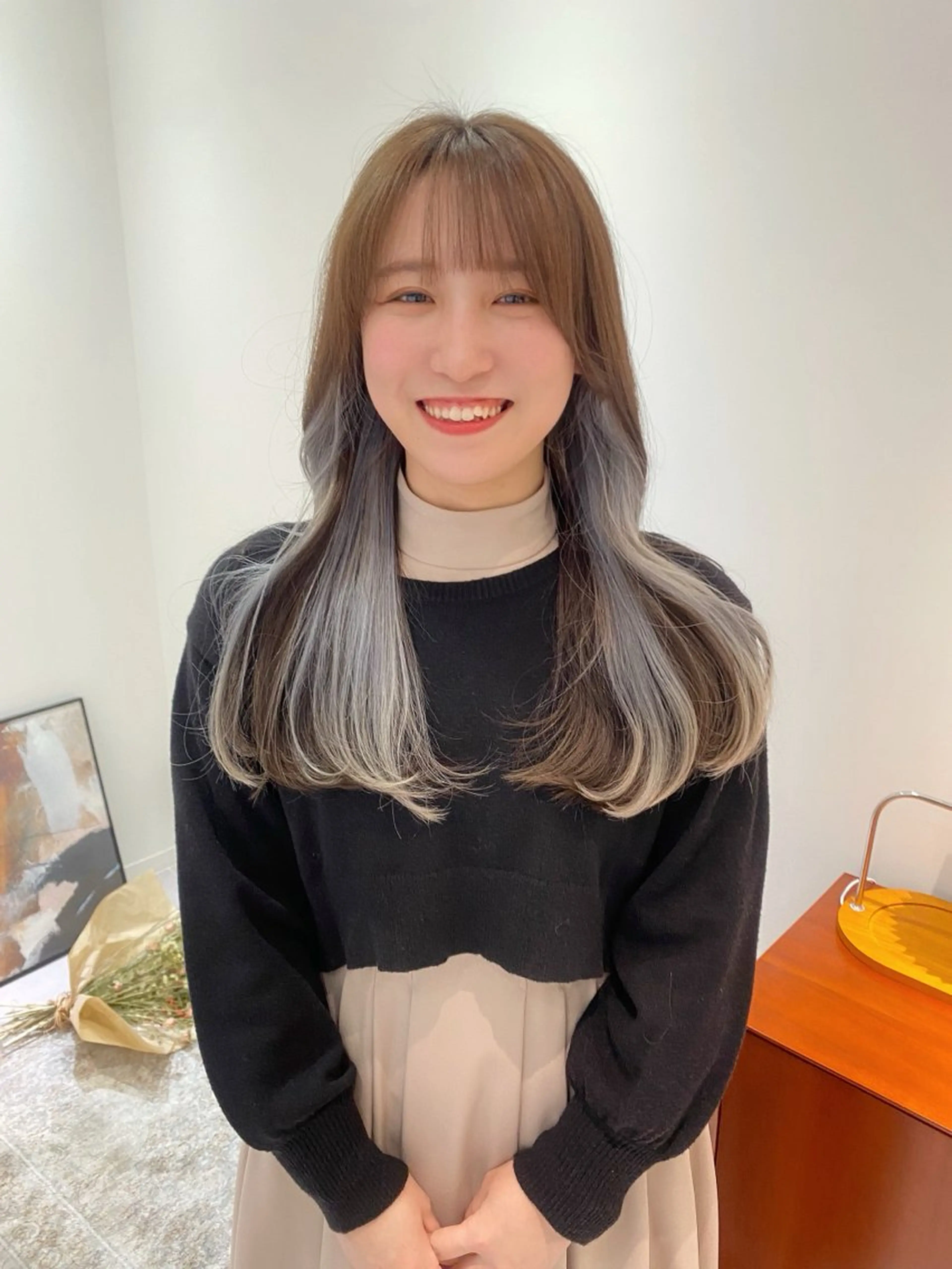 ロング カラー ヘアアレンジ 立川🤍韓国ヘア/ レイヤー🇰🇷🖤のヘアスタイル