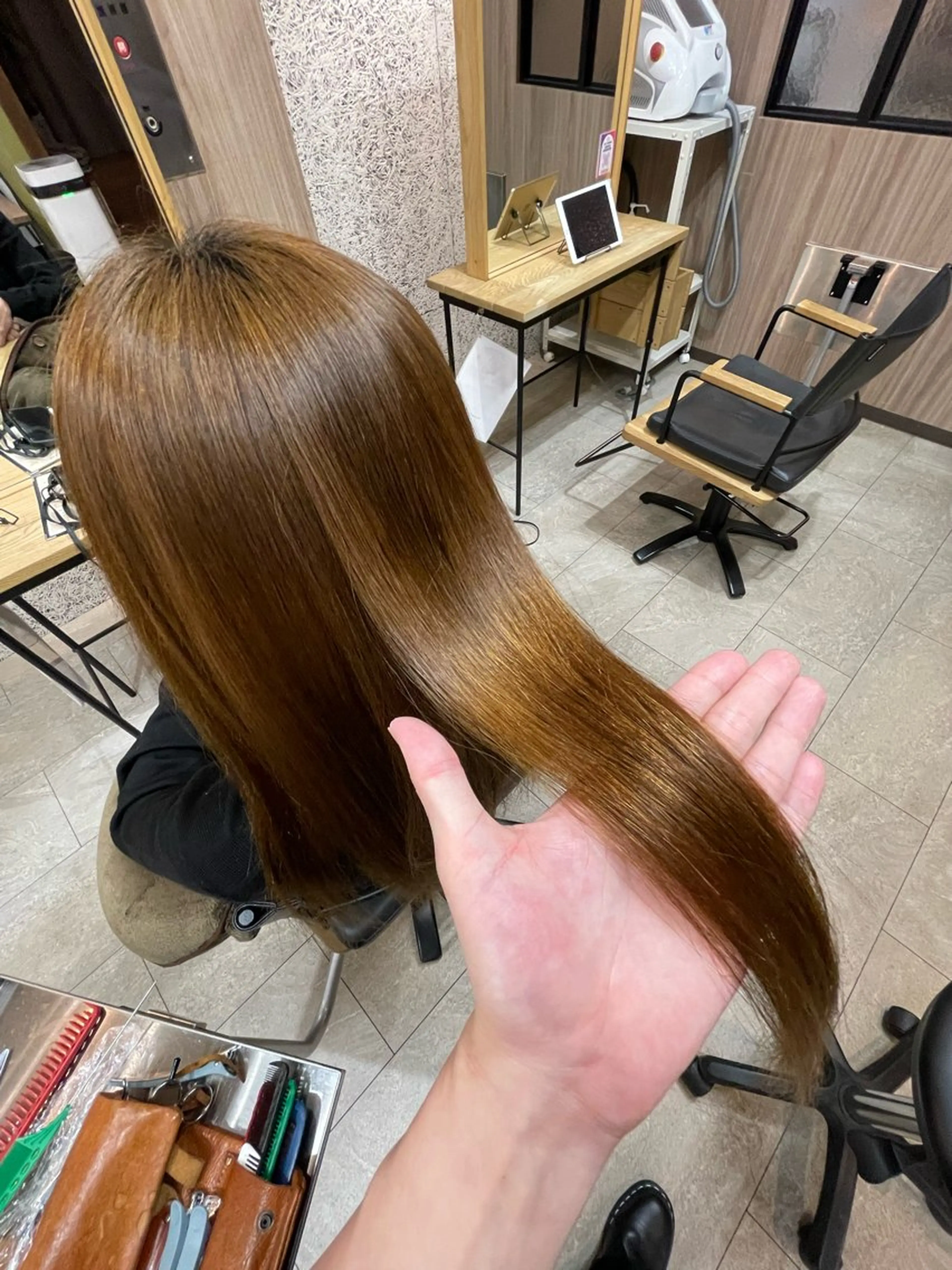 ロング 縮毛矯正 浅川恵太/縮毛矯正 /ブリーチ縮毛矯正のヘアスタイル