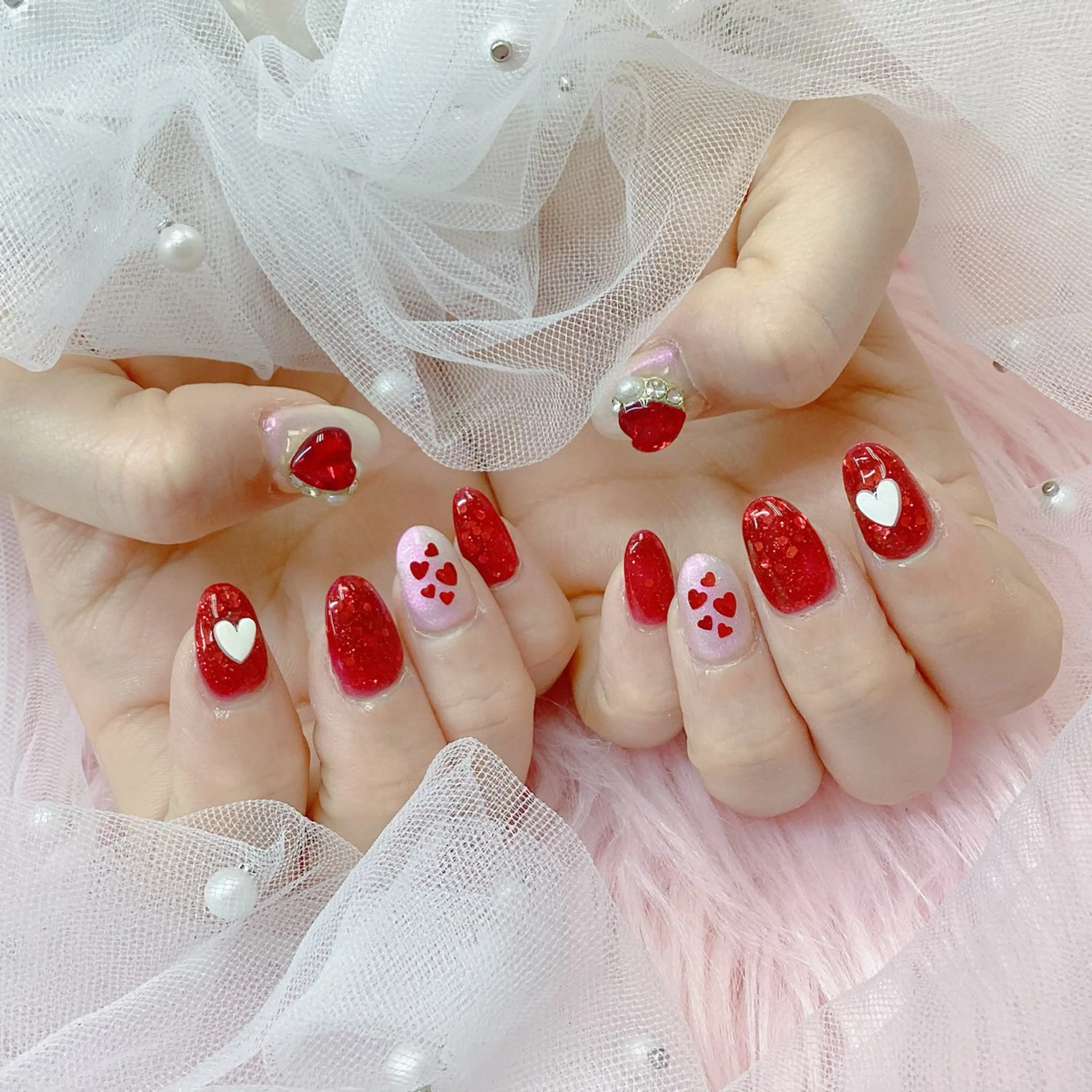 ネイル パーツ全部¥110 サロンミミのネイルデザイン