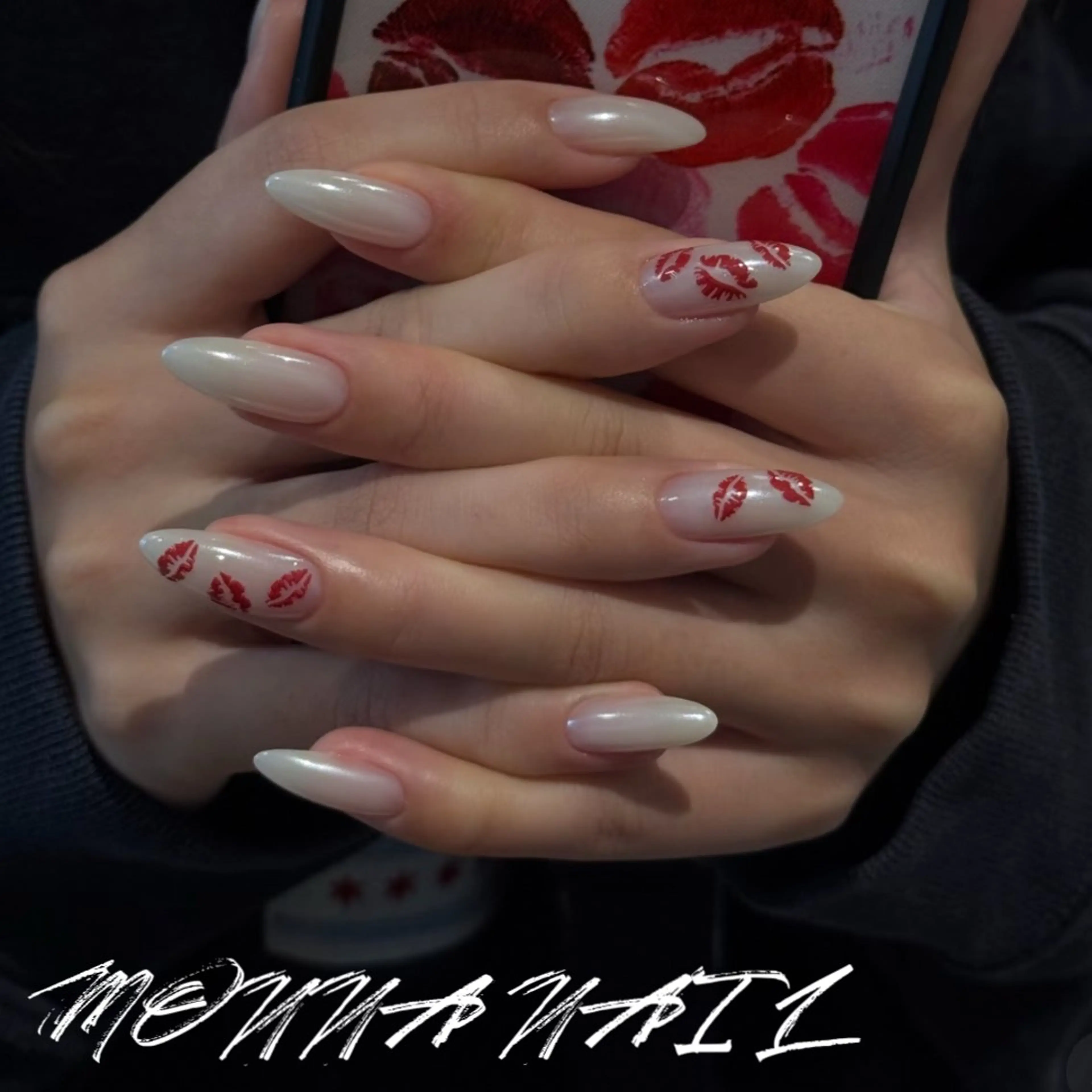 ネイル 韓国ネイル ロングネイル 持ち込み オフィスネイル スカルプネイル ハンドネイル モンナ CCのネイルデザイン