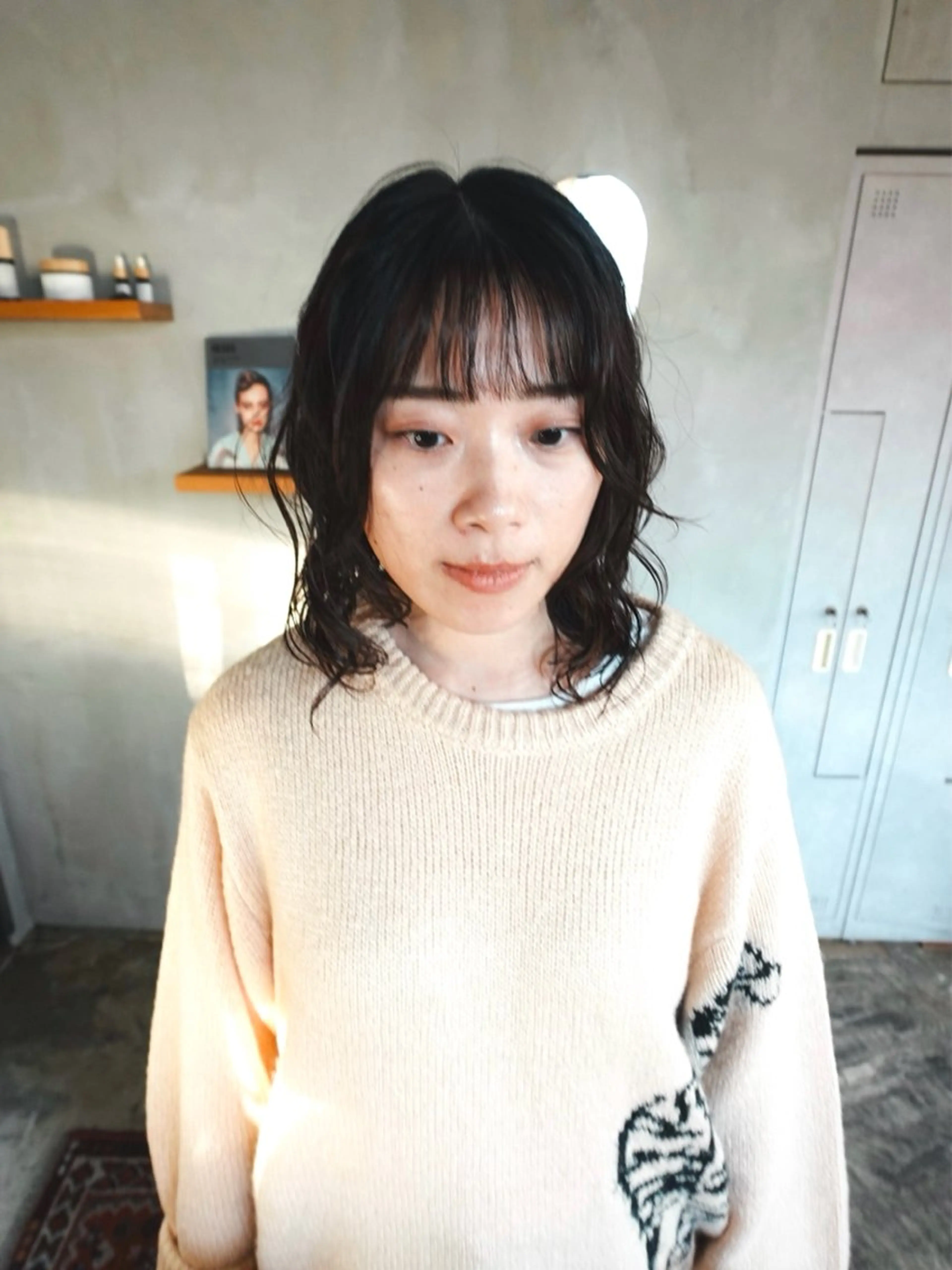 ミディアム カット パーマ 小野 龍樹のヘアスタイル