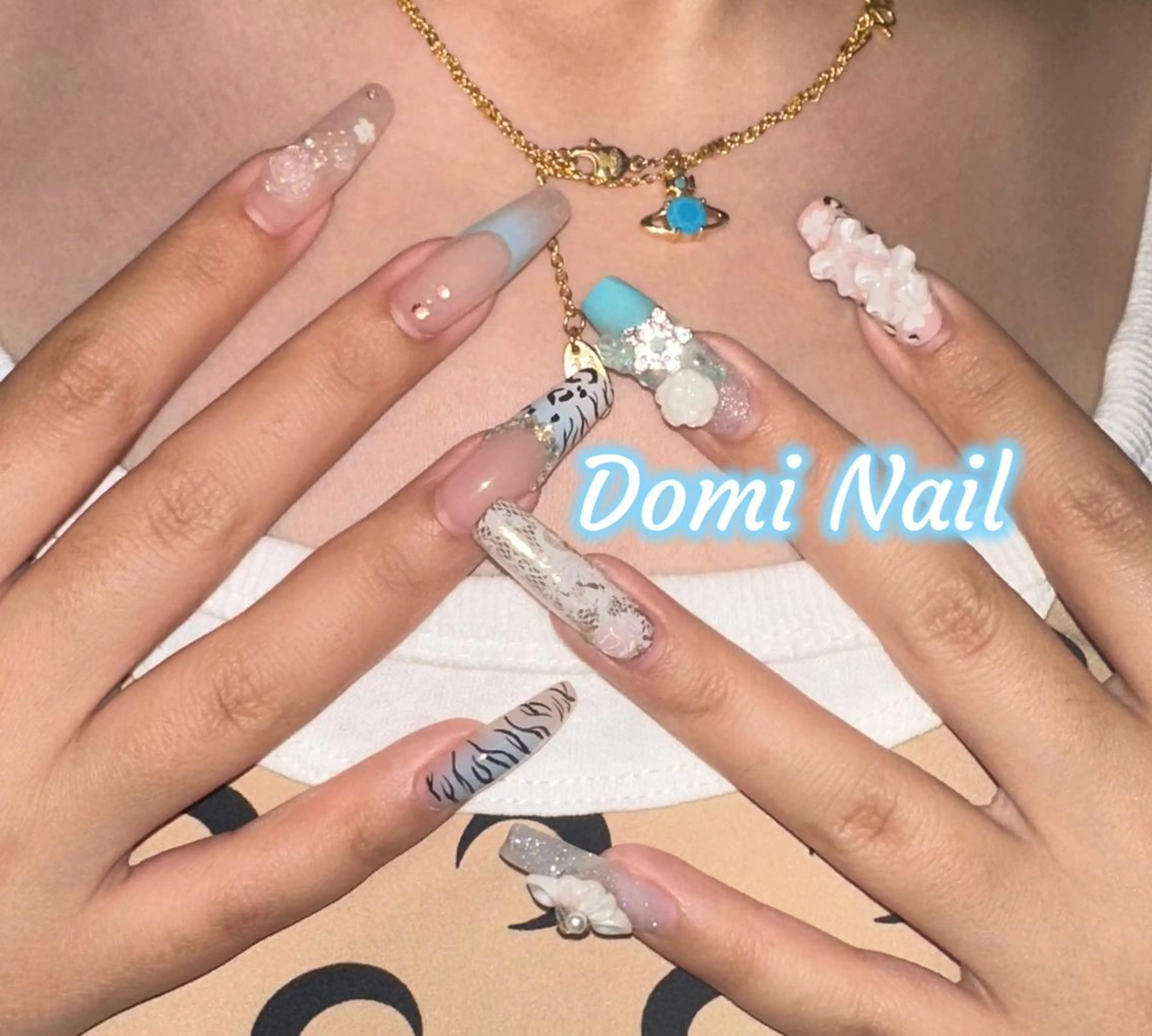 ネイル 持ち込み ネイルチップ ハンドネイル 渋谷 Domi Nailのネイルデザイン