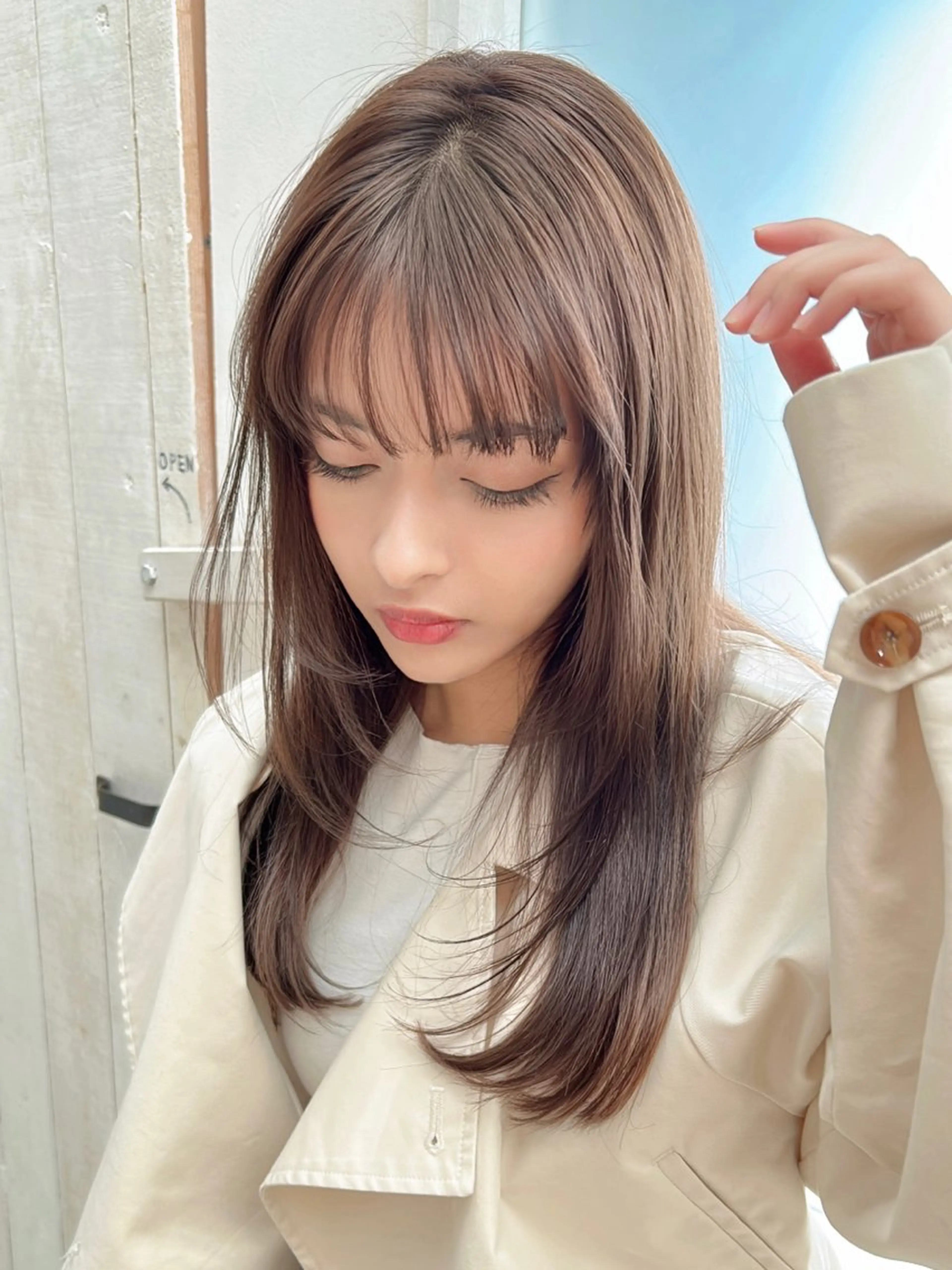 ロング レイヤーカット カット トリートメント FRAME+spa&hair roomなんば駅前店所属・🌸MAYU🌸 ハイトーン➕レイヤーのヘアスタイル