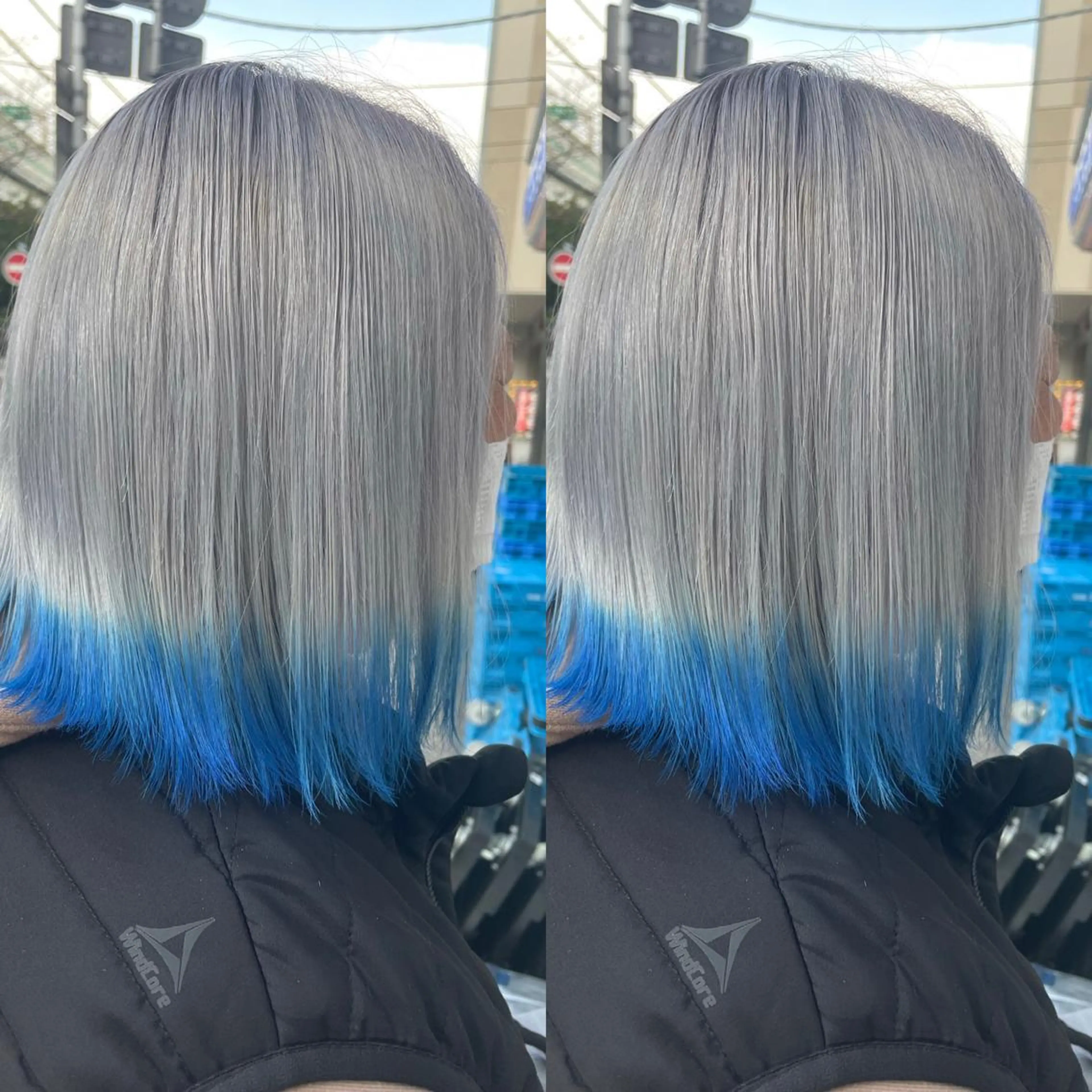 ミディアム カラー ブルーカラー 👑派手髪/カット 👑ANRYのヘアスタイル