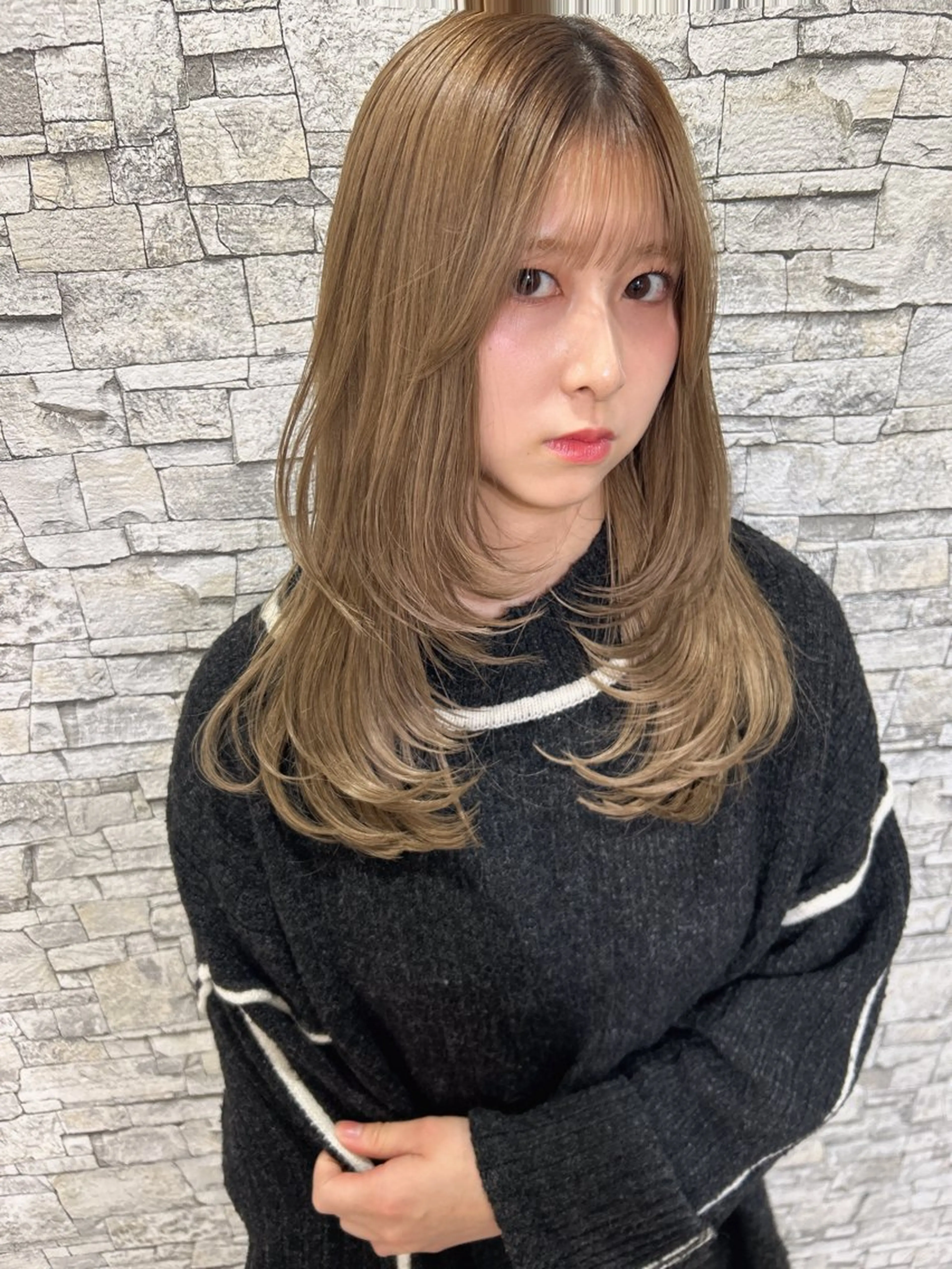 ロング カラー カット ヘアカラー トリートメント 髪質改善will hairdesignのヘアスタイル