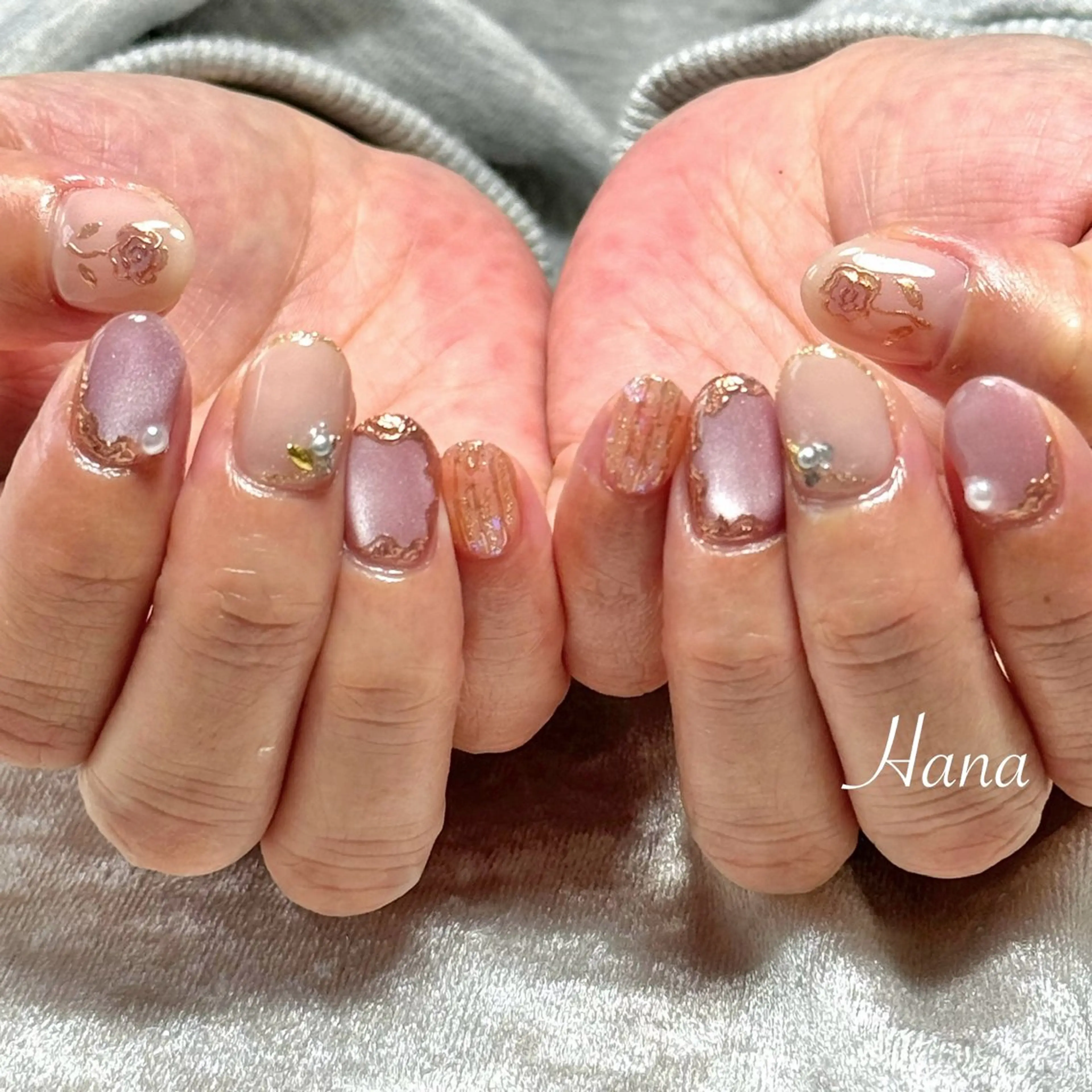 ネイル マグネットネイル ハンドネイル Hana_ Rieのネイルデザイン