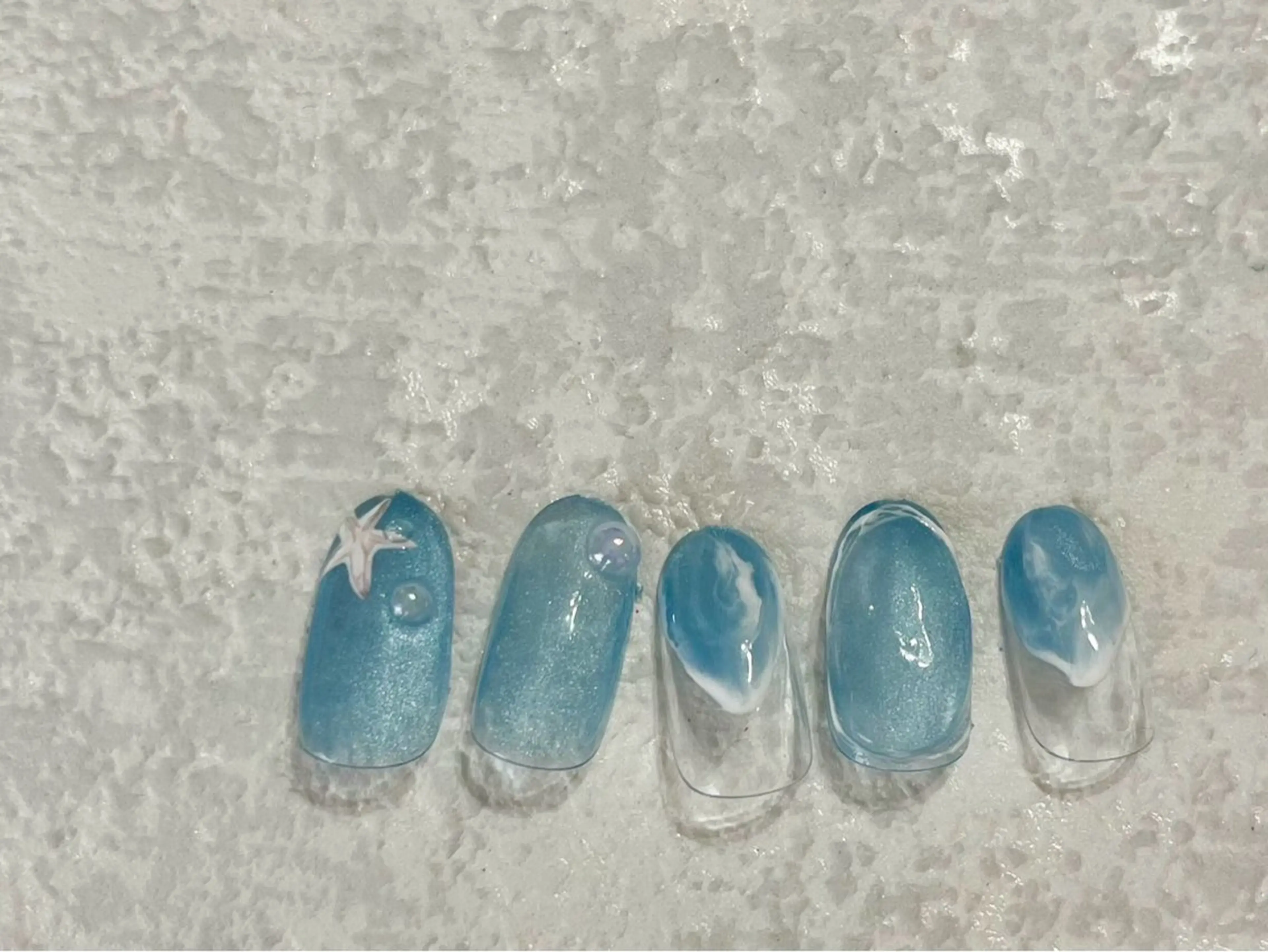 ネイル ジェルネイル キラキラネイル メンズネイル パラジェル 夏ネイル kiki nail たまプラーザのネイルデザイン