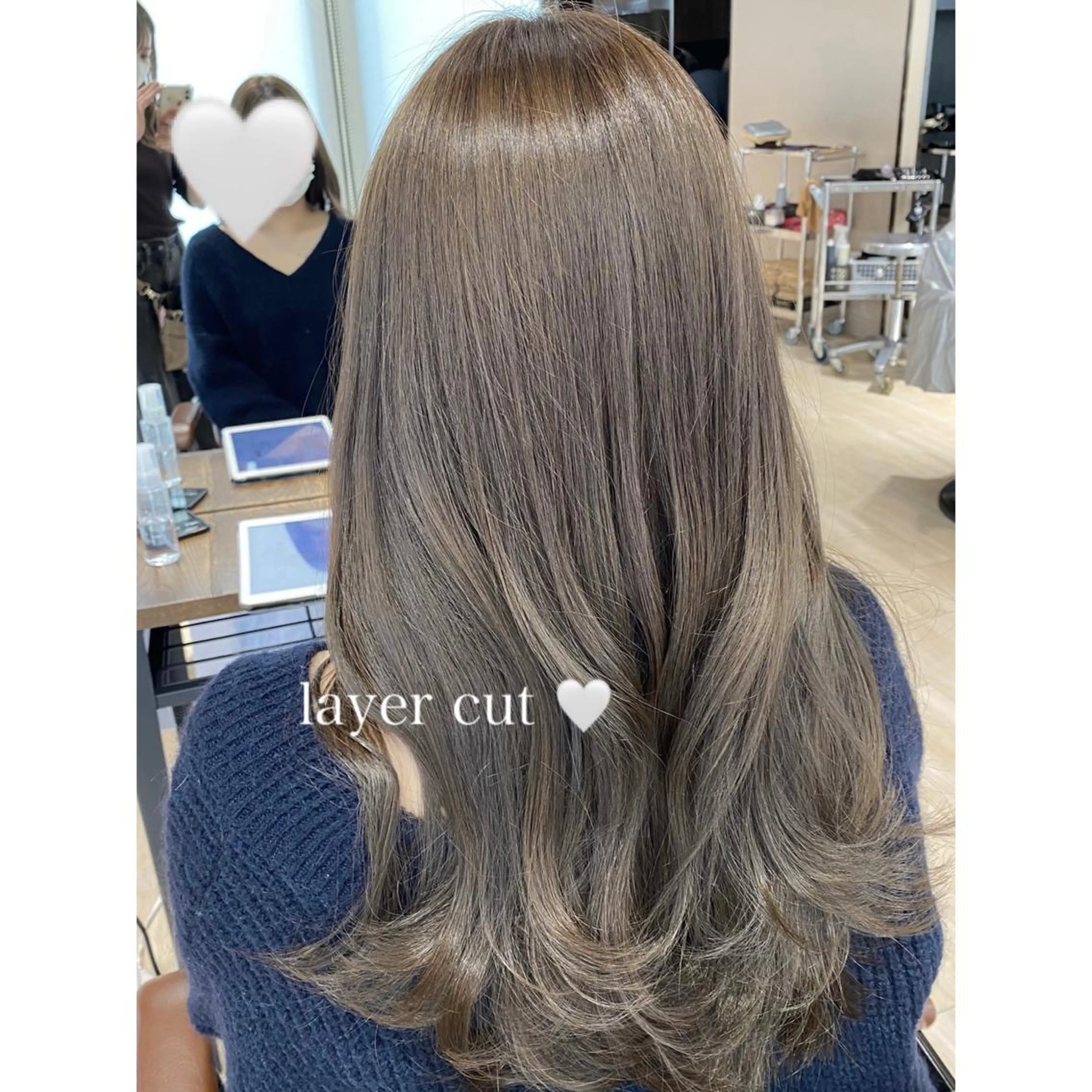 セミロング カラー パーマ ヘアアレンジ メンズ キッズ ベージュカラー 🍼顔周りカット/ レイヤー/小川華奈のヘアスタイル