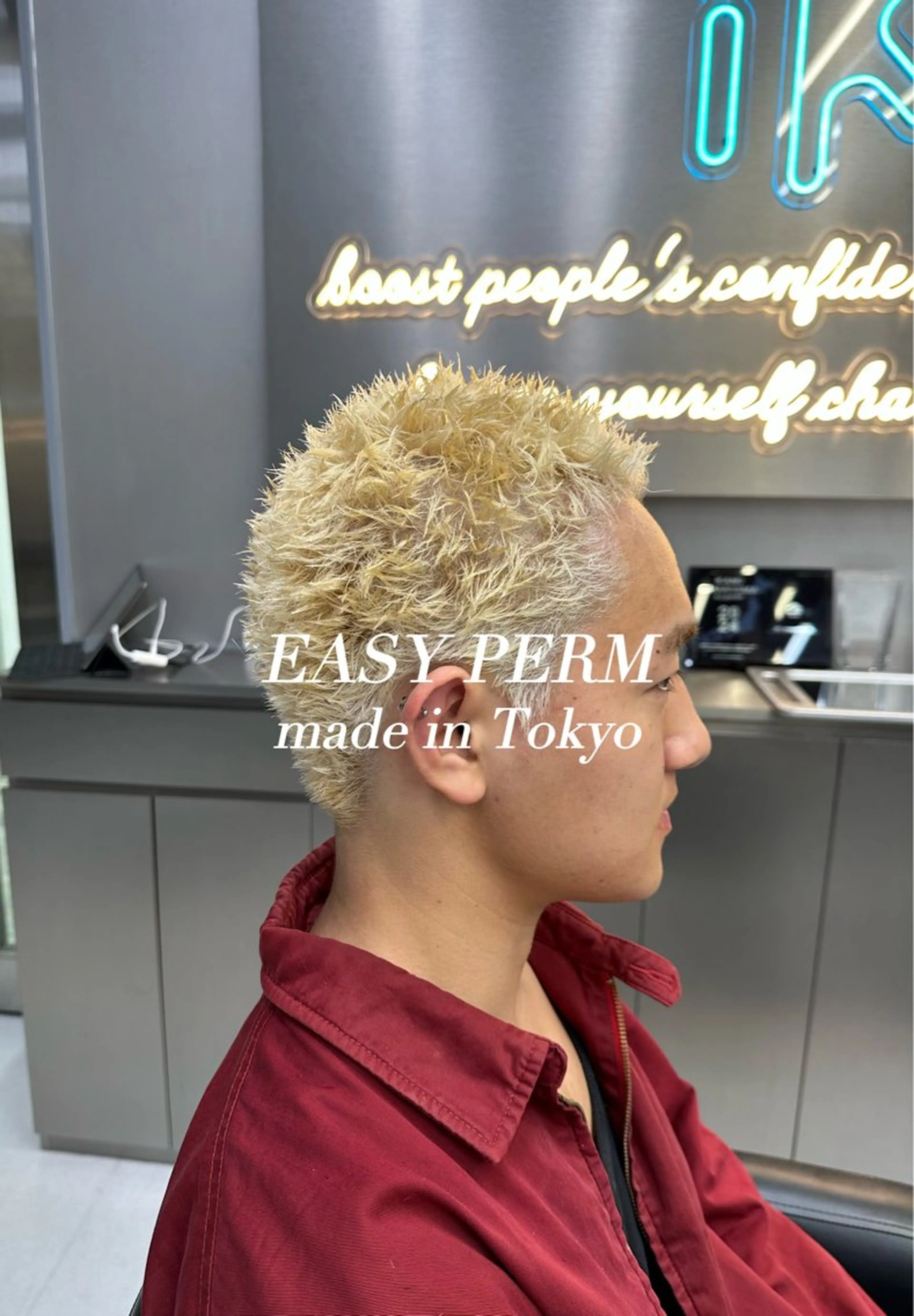 ショート パーマ メンズ メンズパーマ カット ヘアカラー パーマ 💈メンズ/パーマ 💈中目黒/谷のヘアスタイル