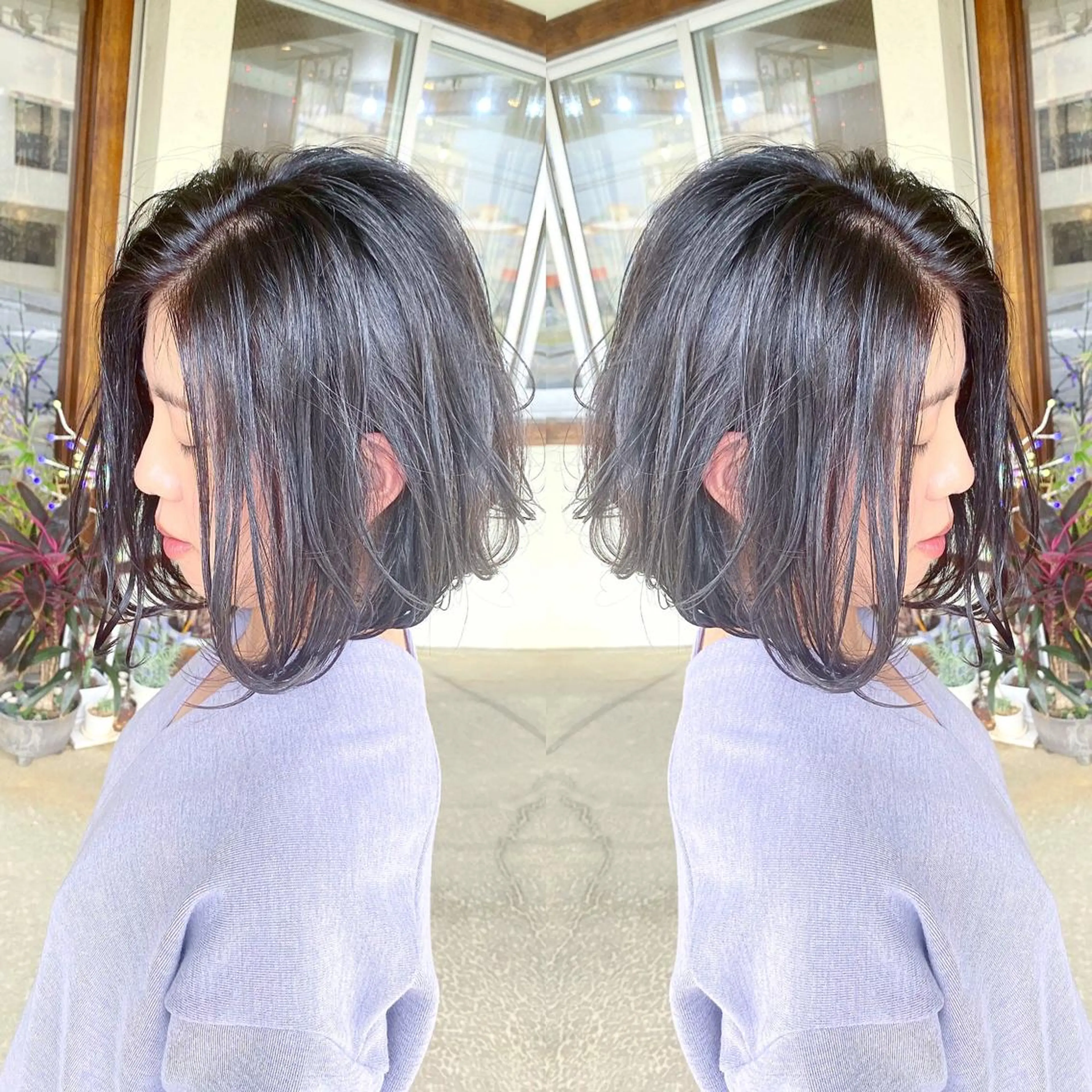 ショート カラー イルミナカラー カット ヘアカラー grand juteのヘアスタイル