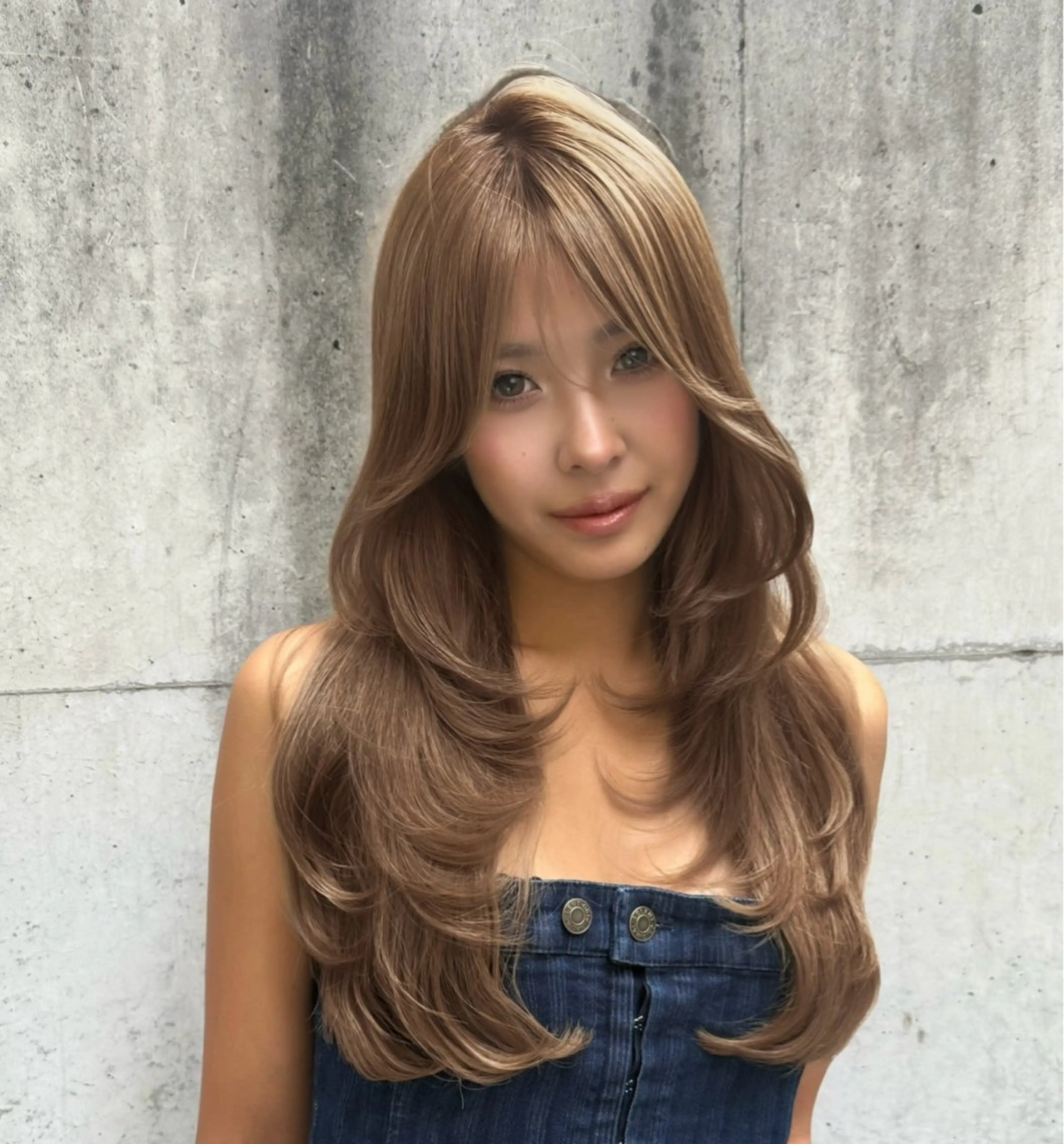 ロング カラー ヘアカラー ぱつっとボブ/透明感 カラー/Ayakaのヘアスタイル