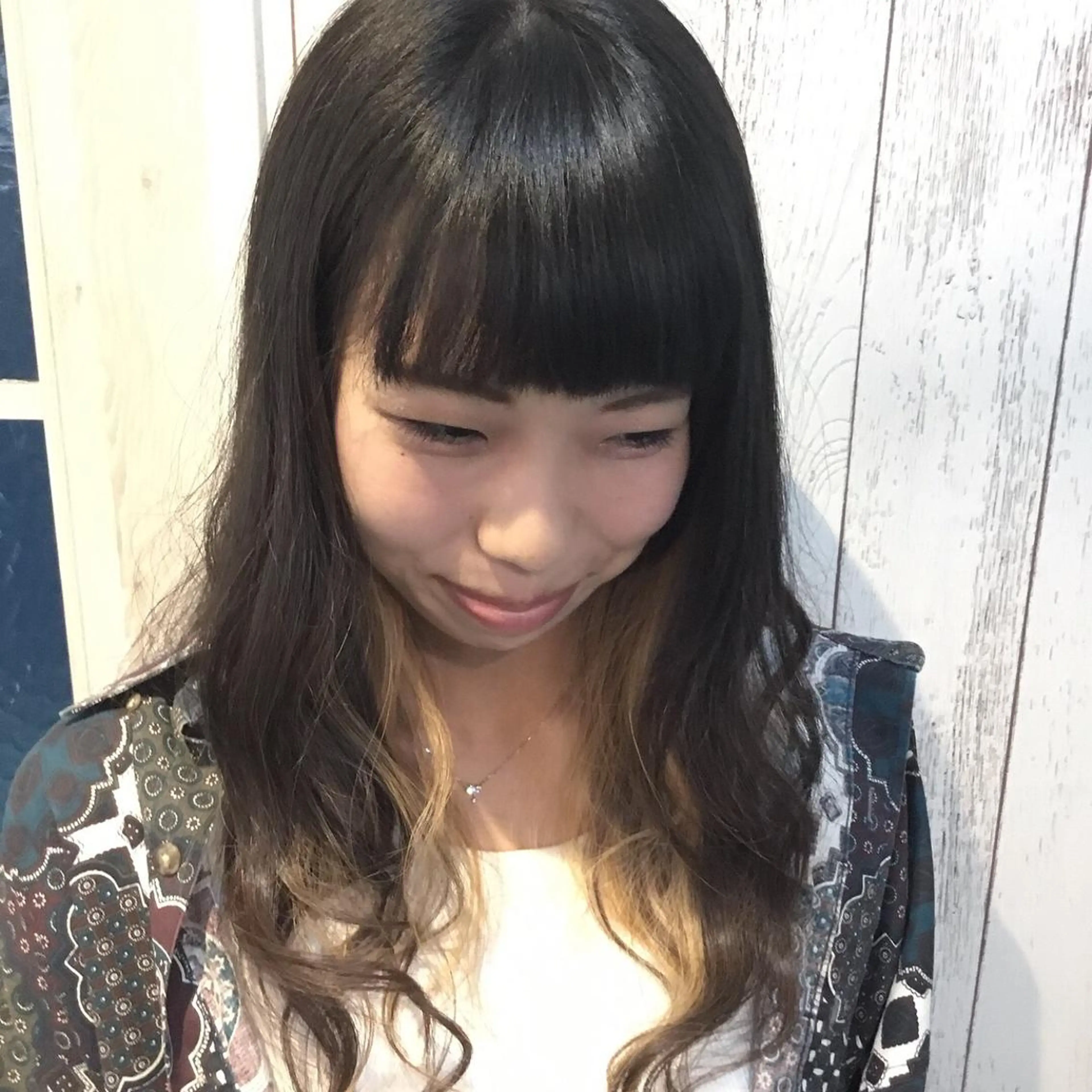 ロング カラー 金崎 新吾のヘアスタイル