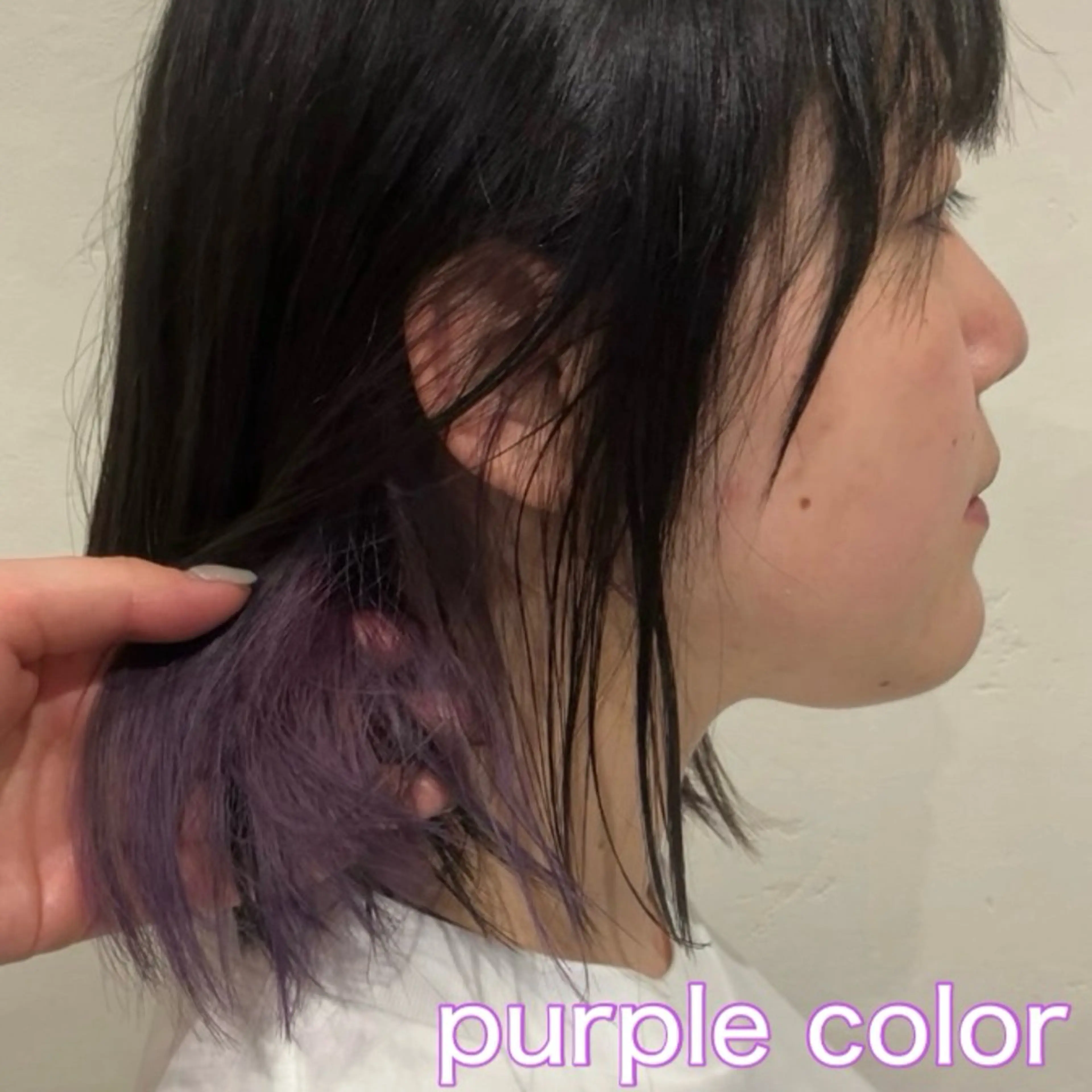 ショート パープルカラー ナチュラルヘア 🌱/久留米/あまのヘアスタイル