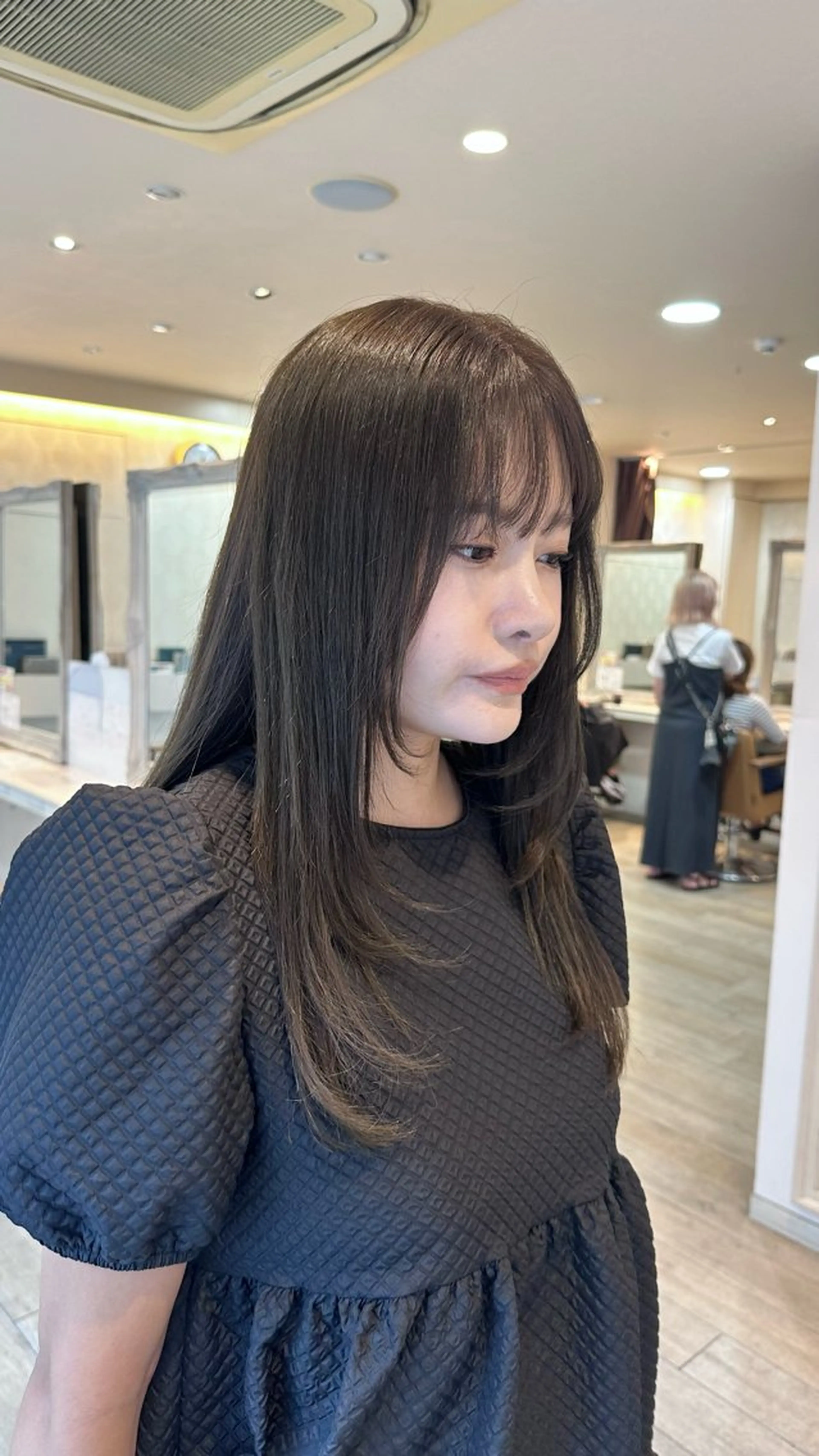 ロング カラー ヘアアレンジ 韓国ヘア/レイヤー 顔周りカット/ユキナのヘアスタイル