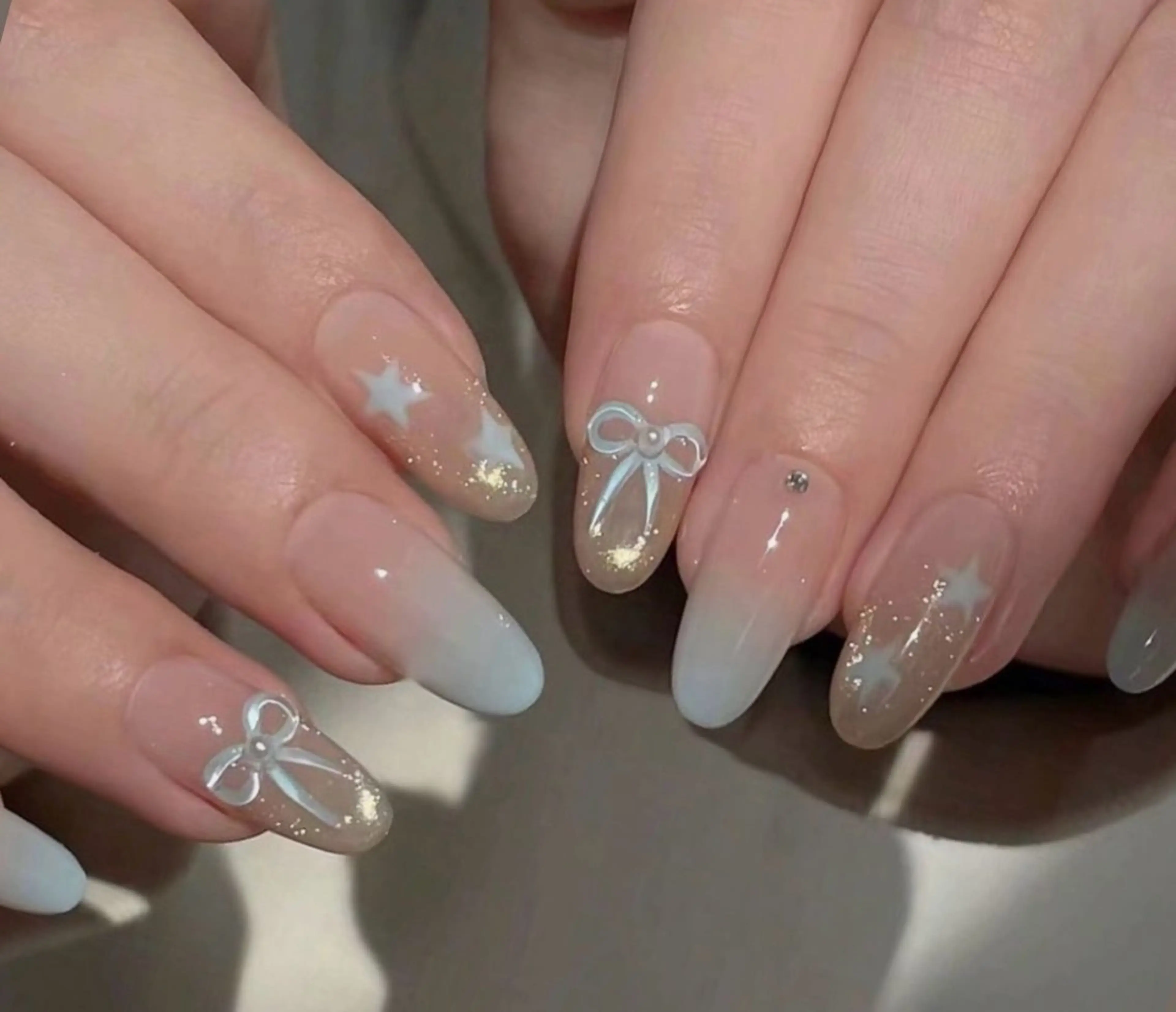 ネイル 韓国ネイル 持ち込み ニュアンスネイル ネイルチップ ハンドネイル TABI ANA.CHUOのネイルデザイン