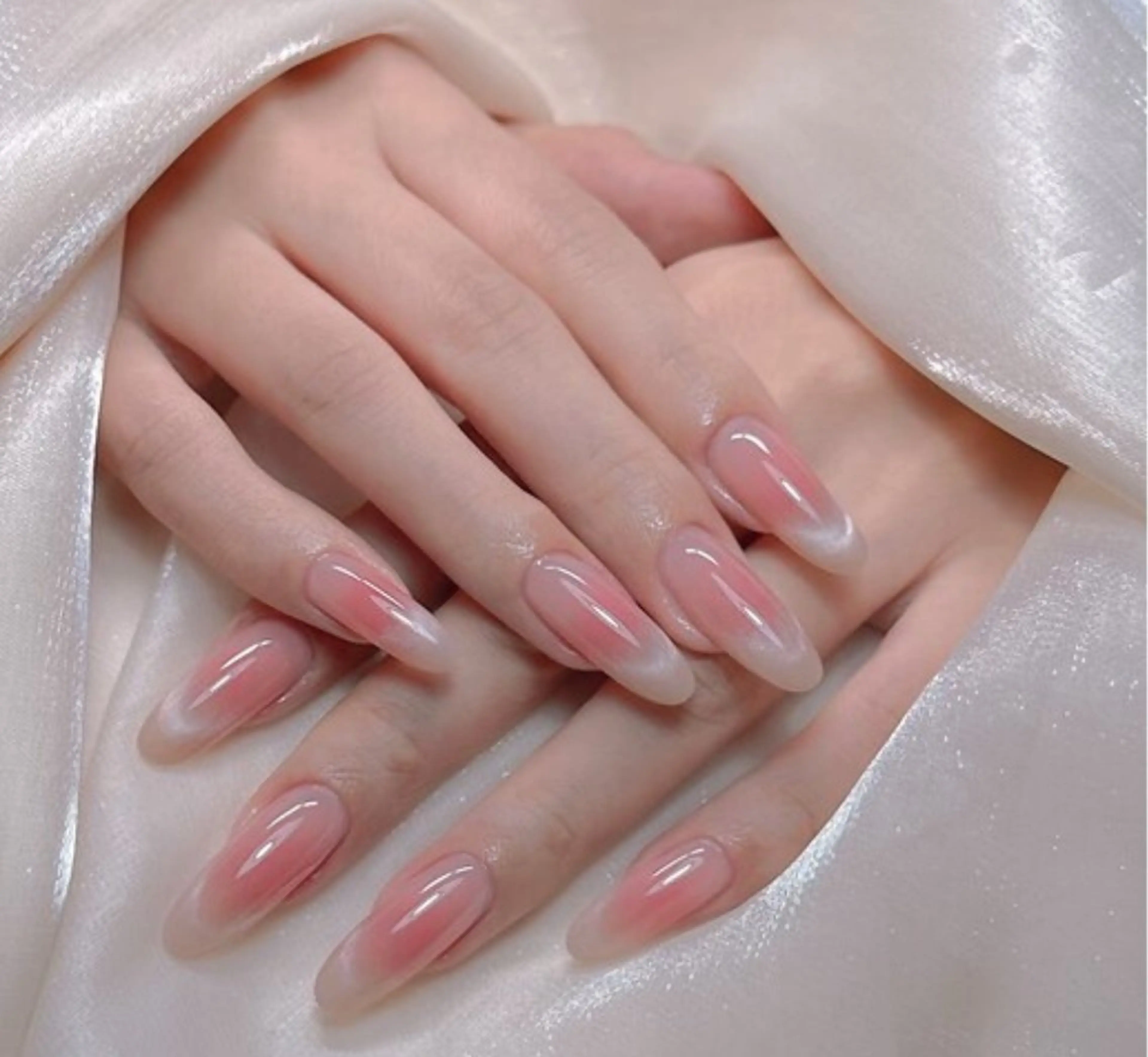 ネイル チークネイル フレンチネイル マグネットネイル マグネットフレンチ ハンドネイル bijou nailのネイルデザイン