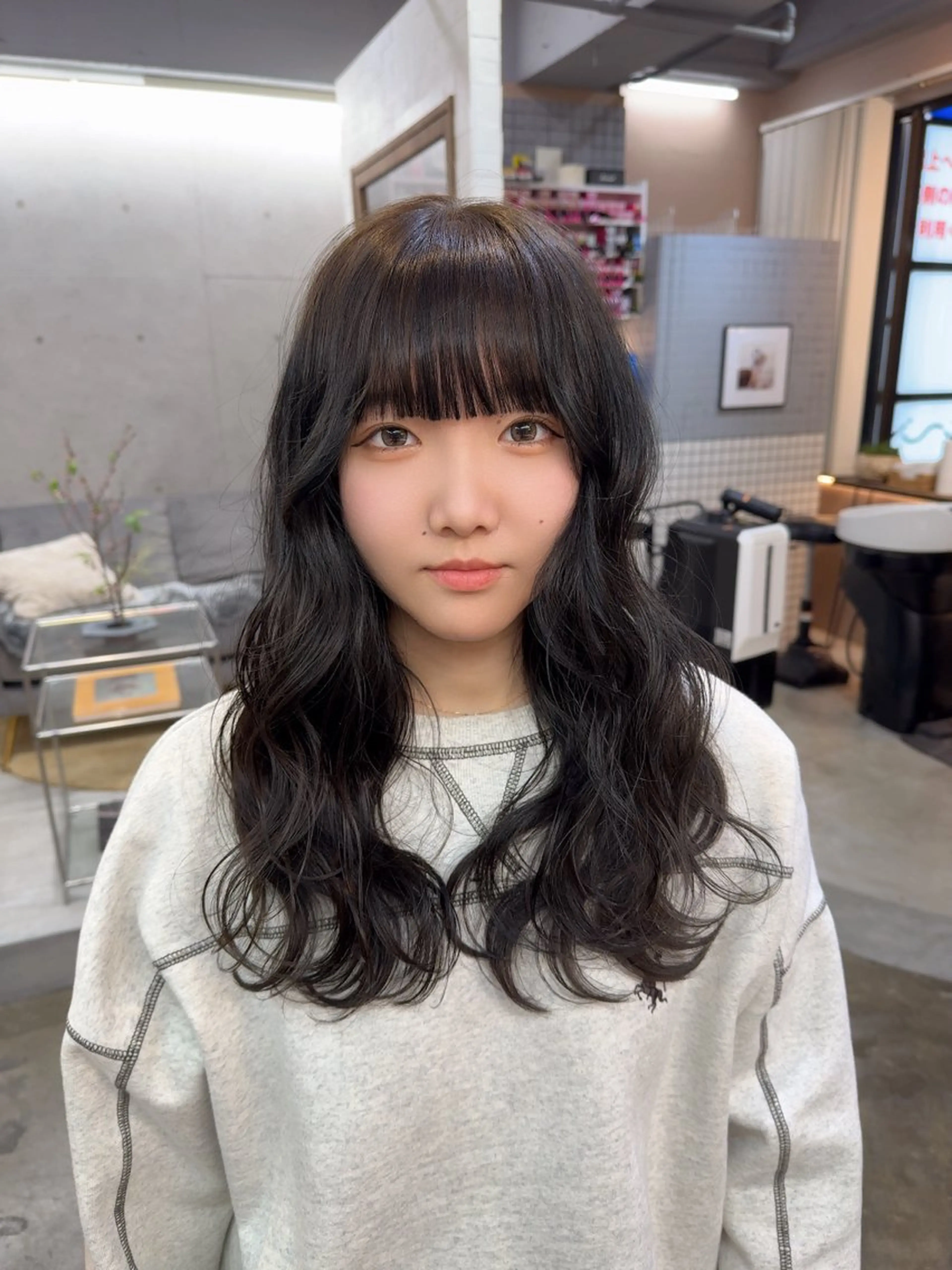 セミロング カラー カット ヘアカラー トリートメント MIES amane(アマネ)のヘアスタイル