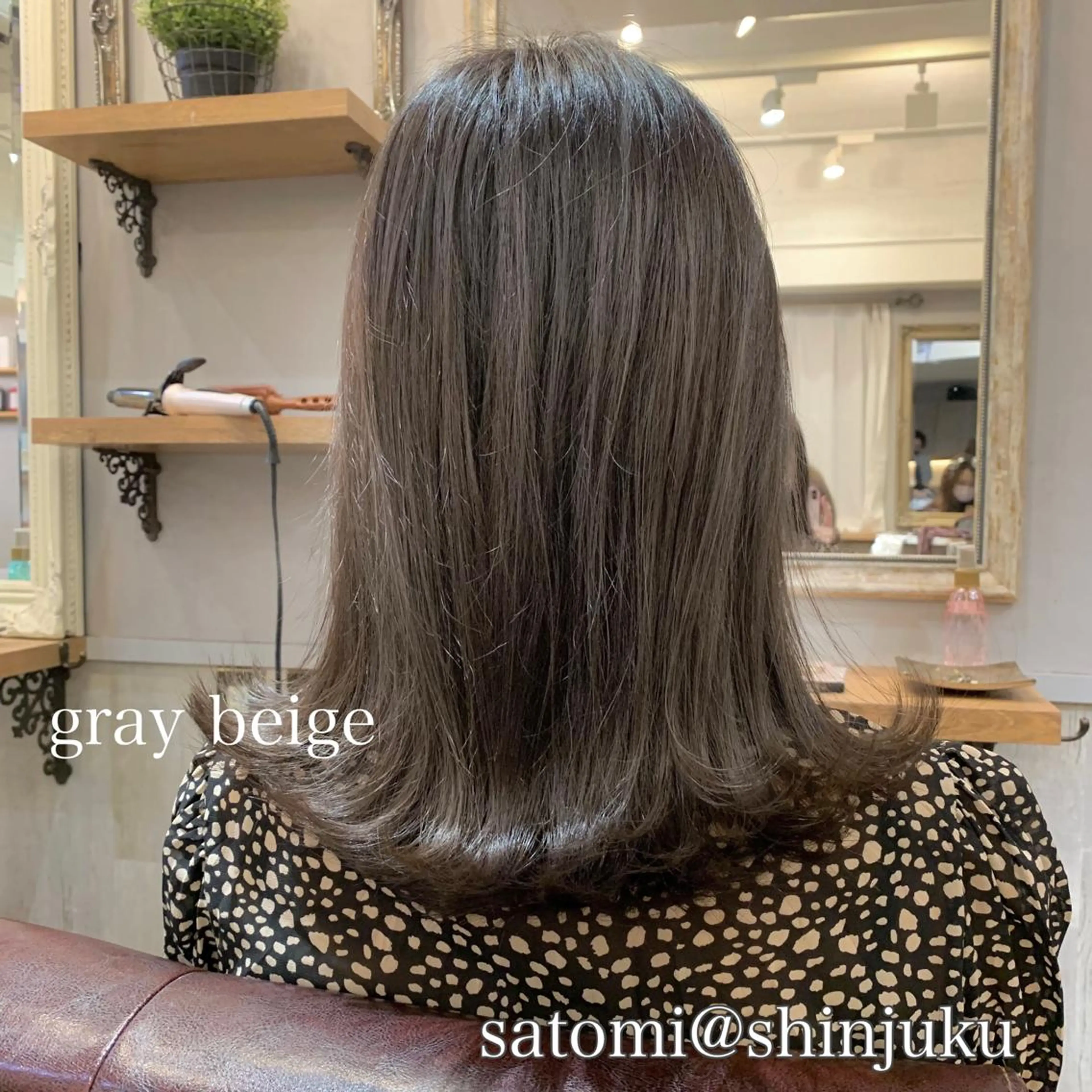 セミロング カット ヘアカラー トリートメント 淡色ふんわりhair 新宿satomiのヘアスタイル