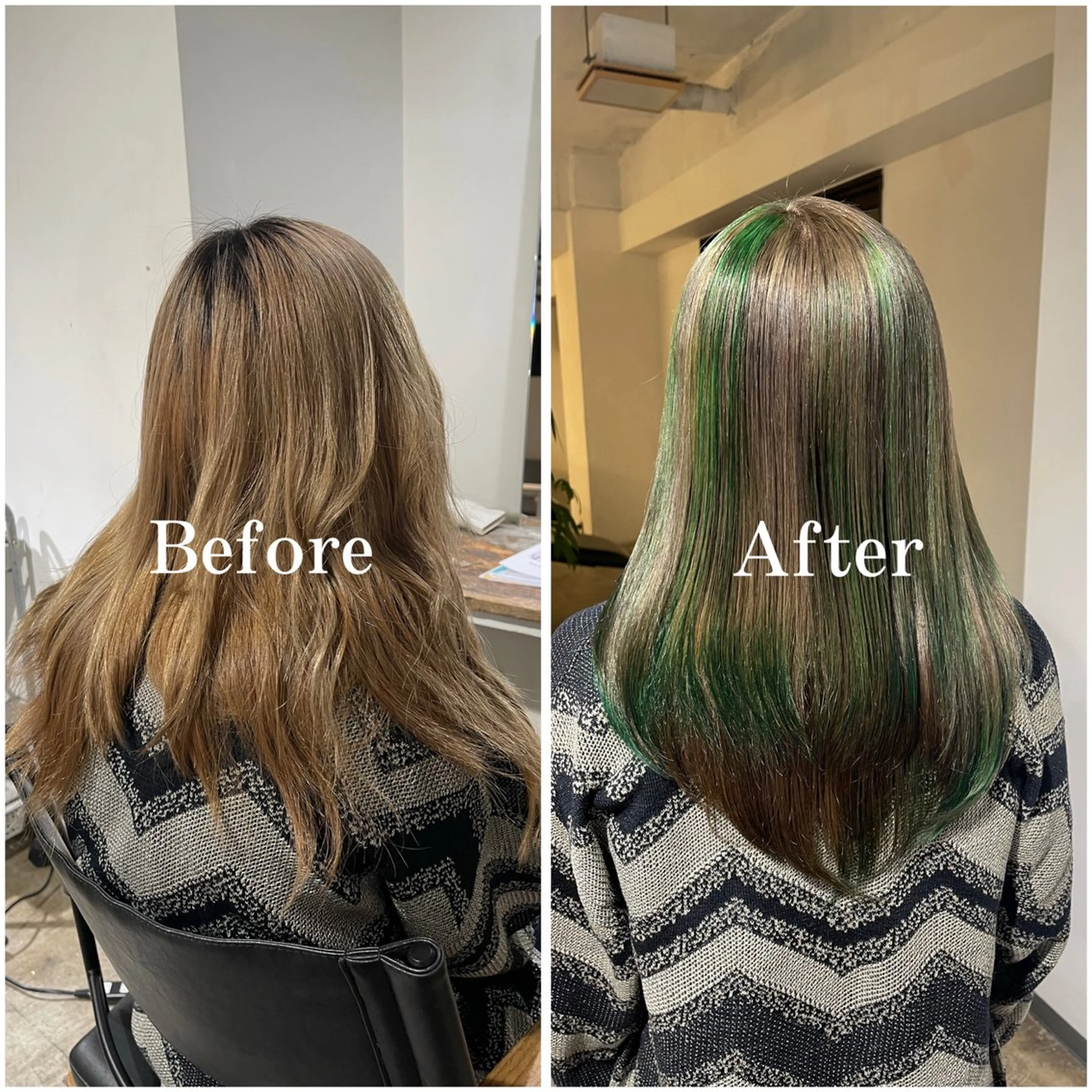 ロング カラー ブリーチ ケアブリーチ デザインカラー 似合わせカット ヘアカラー ムラ修正/ ハイトーン💖Riaのヘアスタイル