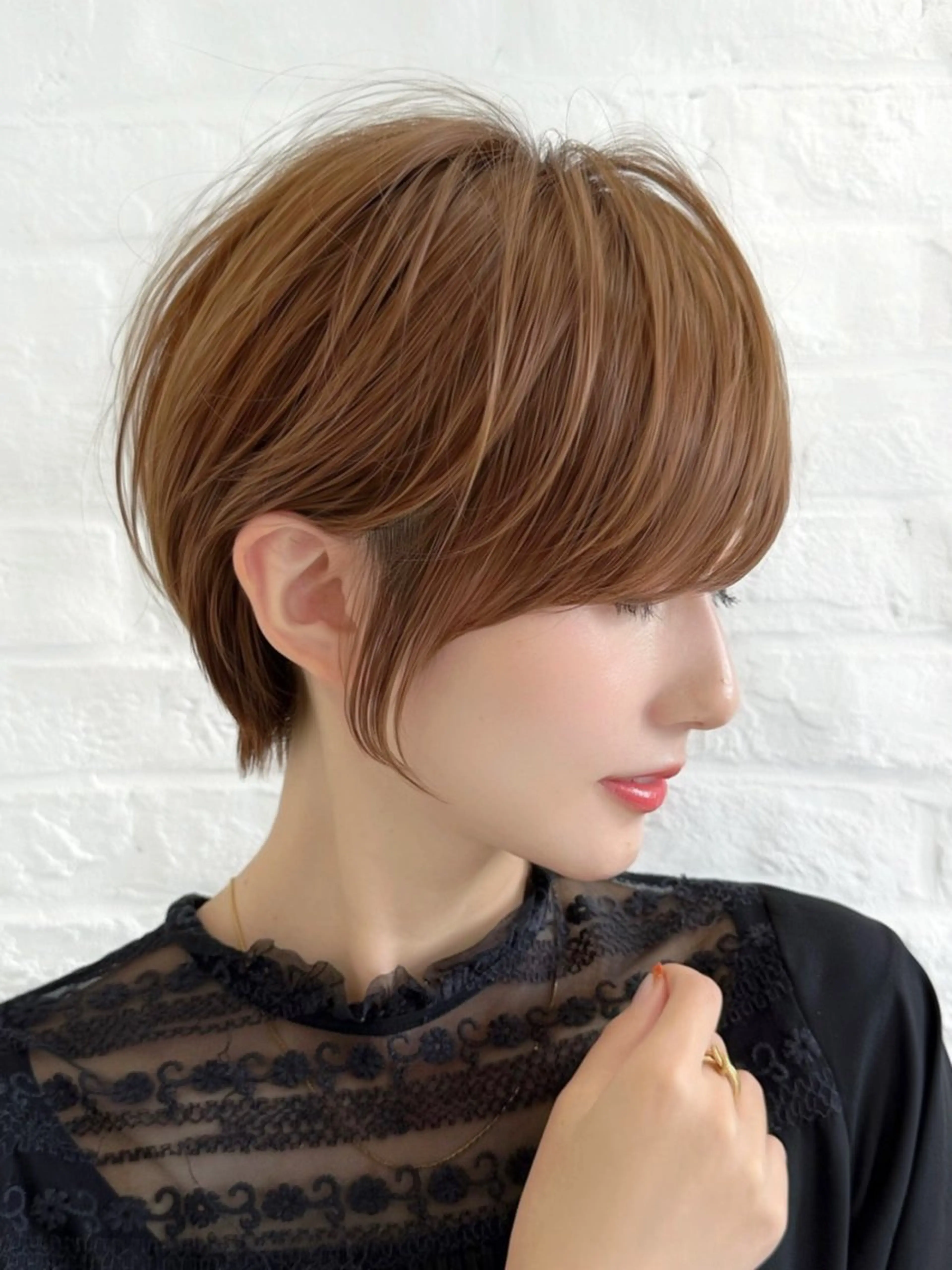 ショート カット ヘアカラー トリートメント ショートヘア くすみカラー、大場猛のヘアスタイル