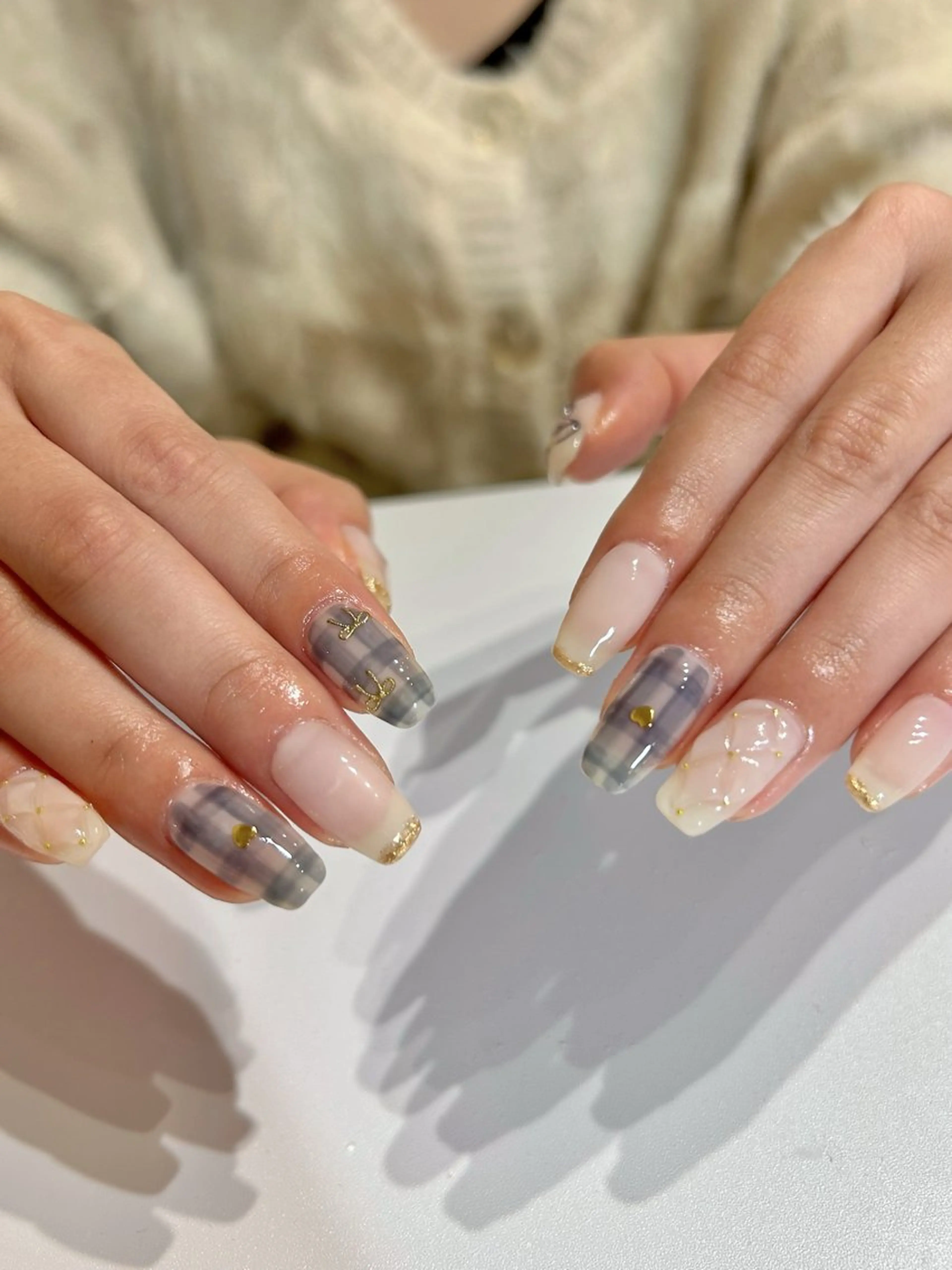 ネイル リボン nail salon moiのネイルデザイン
