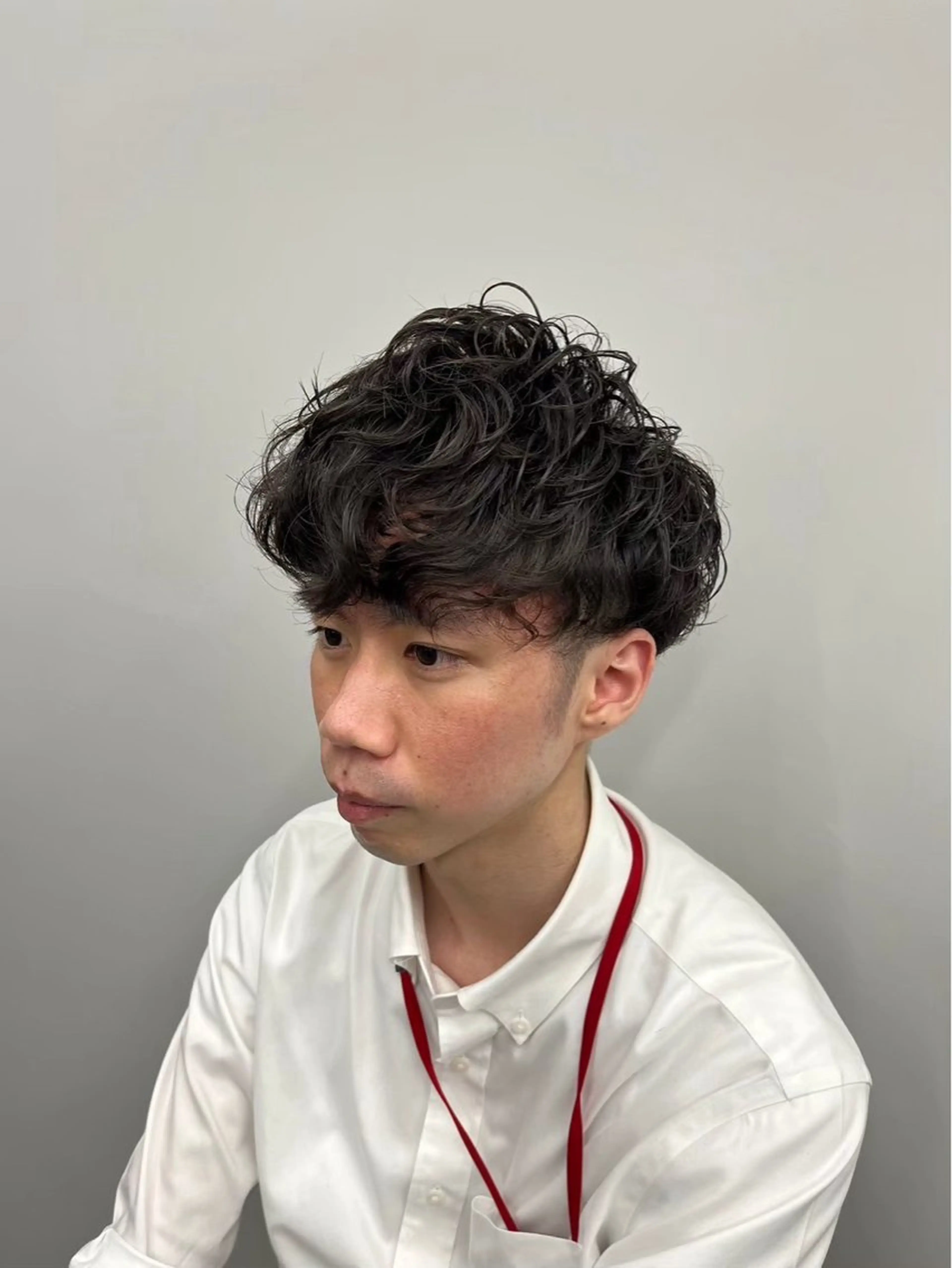 ショート パーマ メンズ メンズパーマ ニュアンスパーマ カット パーマ ニュアンスパーマ/ ウルフ/ときなのヘアスタイル