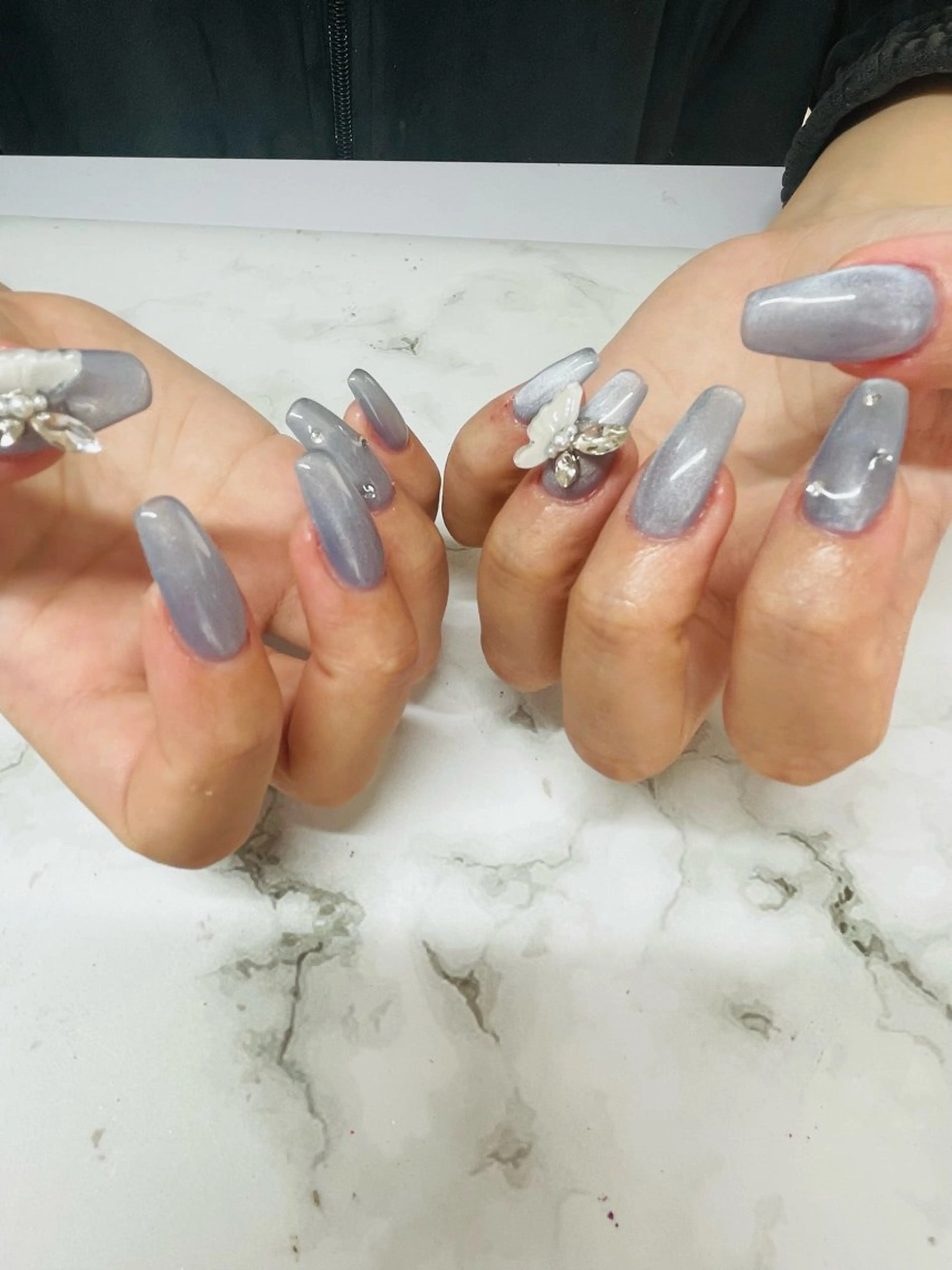 ネイル 長さ出し ストーンネイル Star Beautyのネイルデザイン