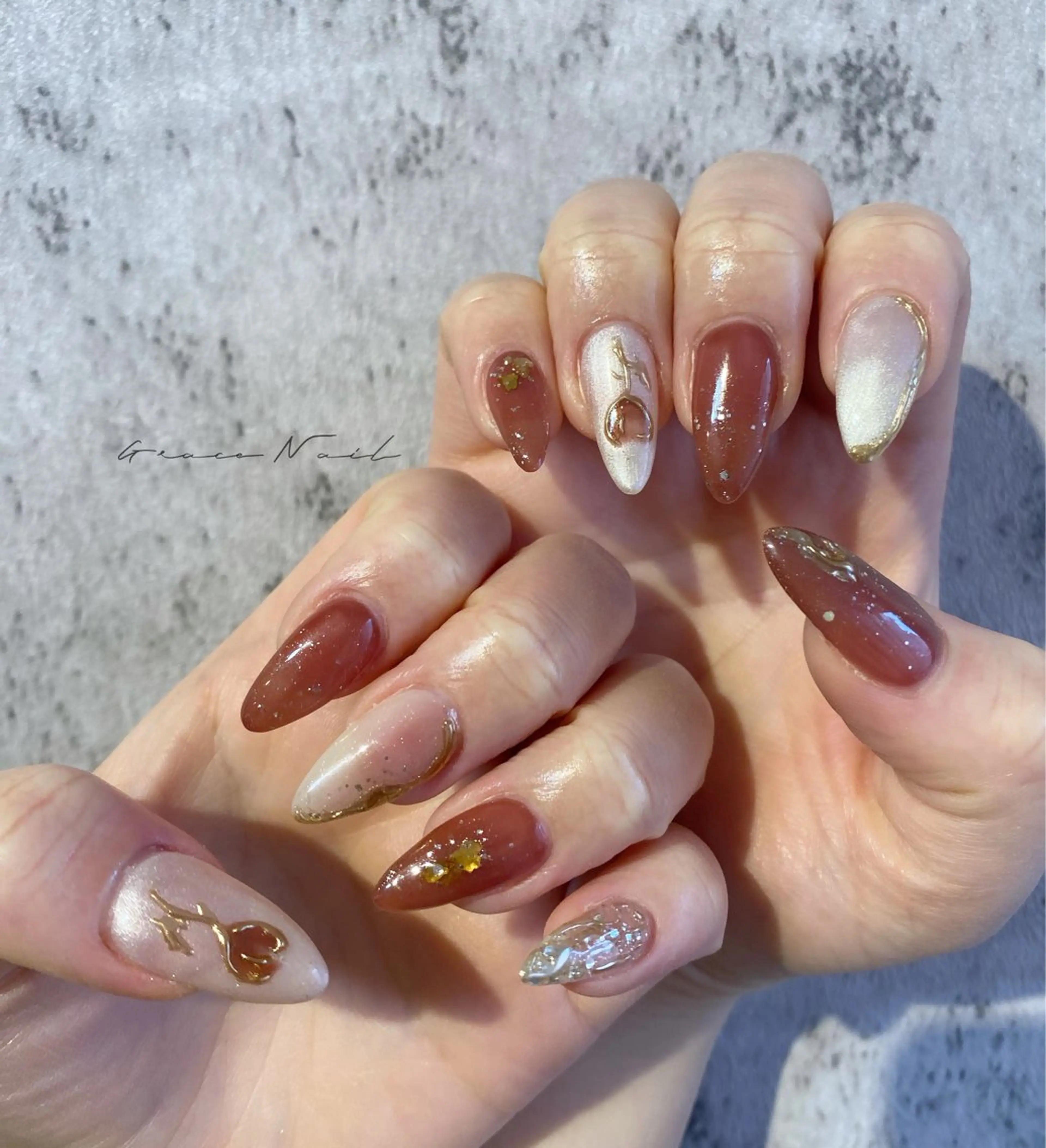 ネイル ハンドネイル ☆*｡Grace Nail｡*☆のネイルデザイン