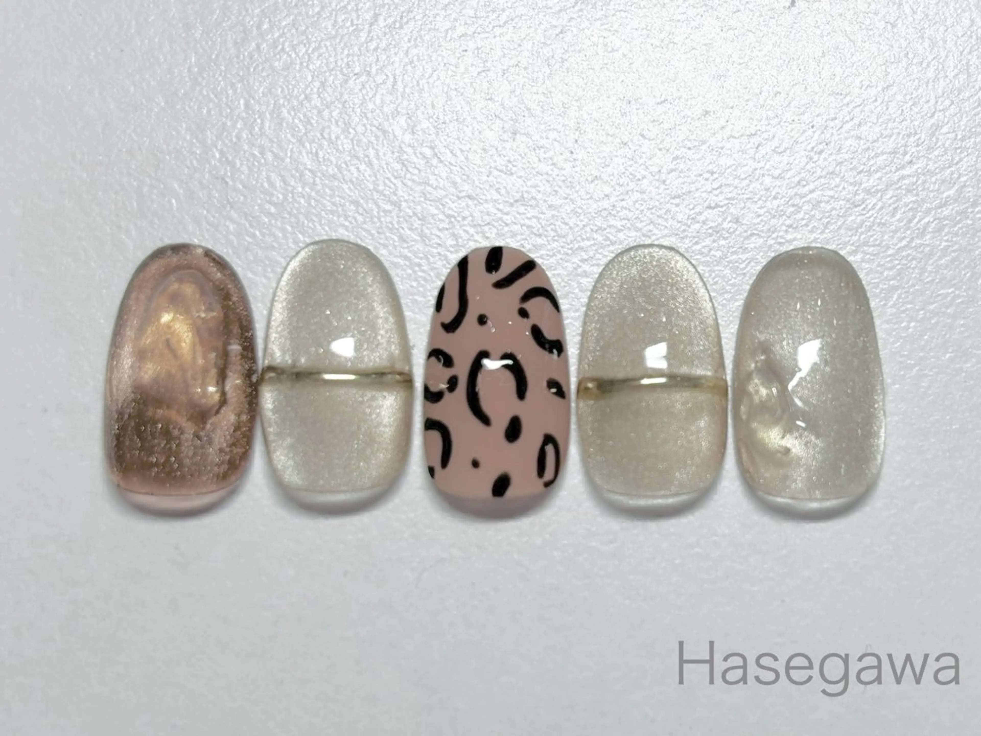 ネイル アニマル柄 アートネイル クリアネイル ぷっくりネイル ハンドネイル DROP所属・DROP 長谷川のネイルデザイン