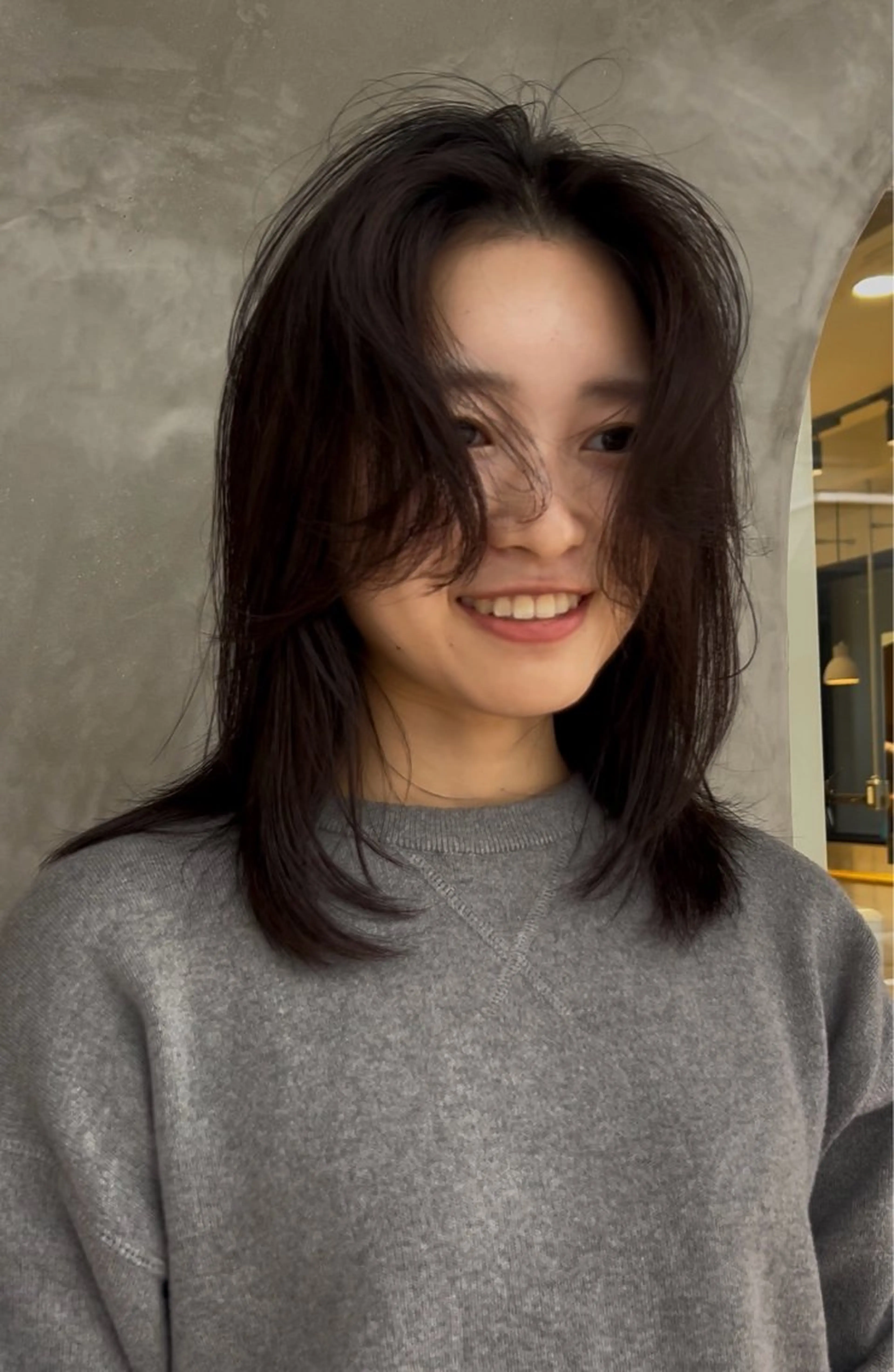 ミディアム カラー デザインカット/ パーマ/nanaのヘアスタイル