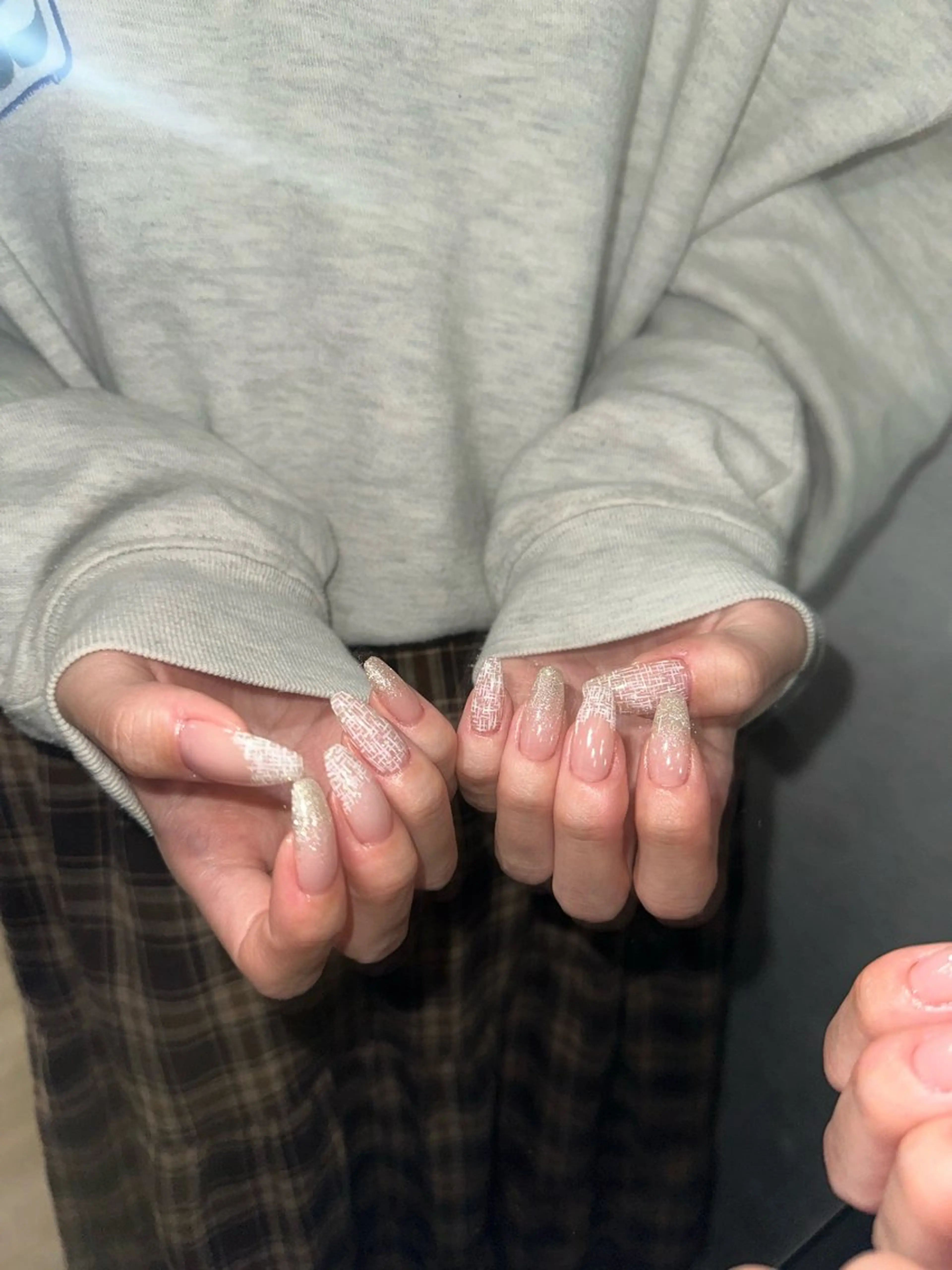 ⛄️ 12月限定クーポン ✨️ オフ込みツイードorチェックネイル（4本まで）🫧の写真