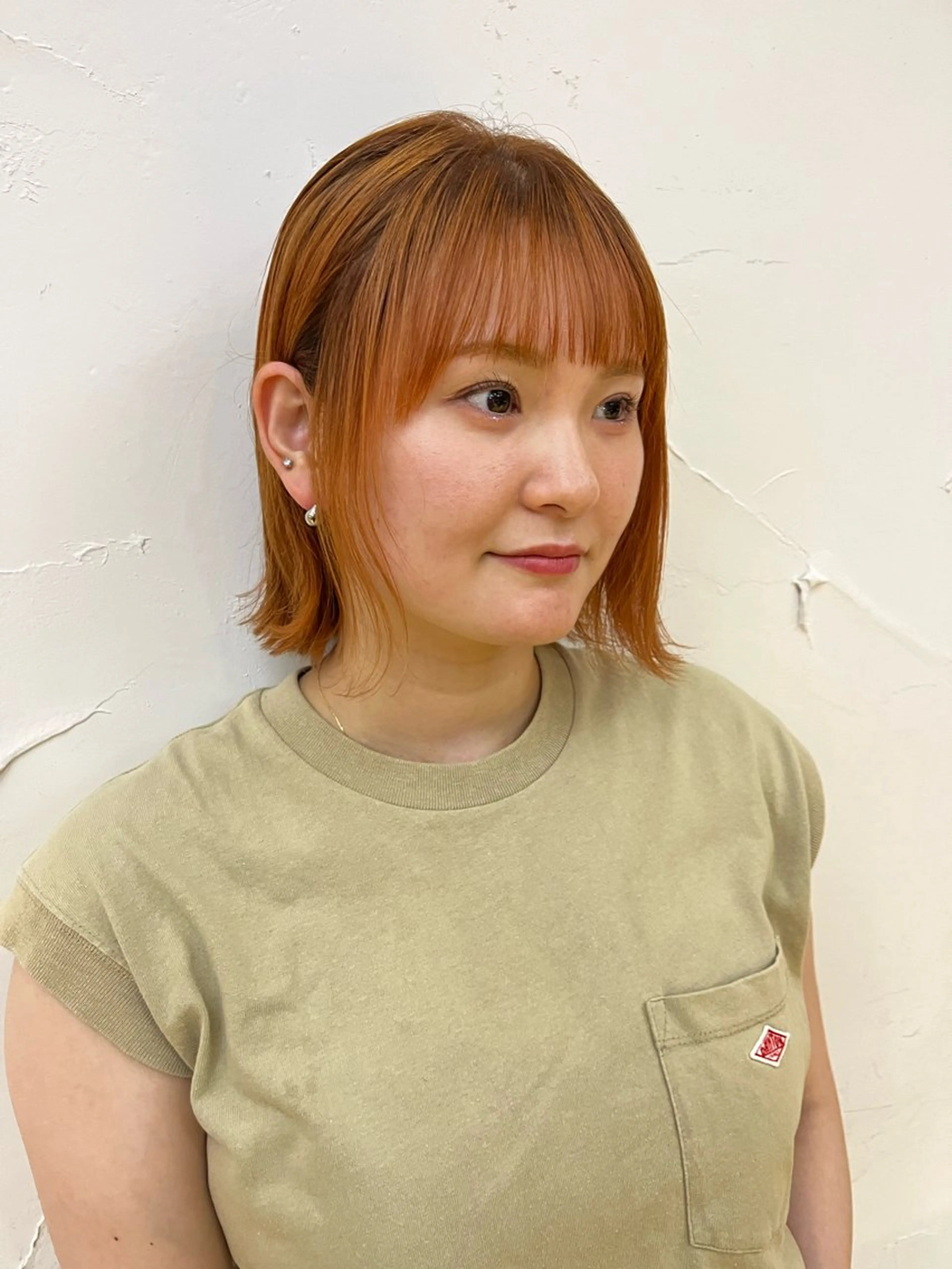 カラー ブリーチ ダブルカラー ブリーチなしカラー オレンジ oggi西新所属・ゆい/メンズカット/ ショート/レイヤーのヘアスタイル