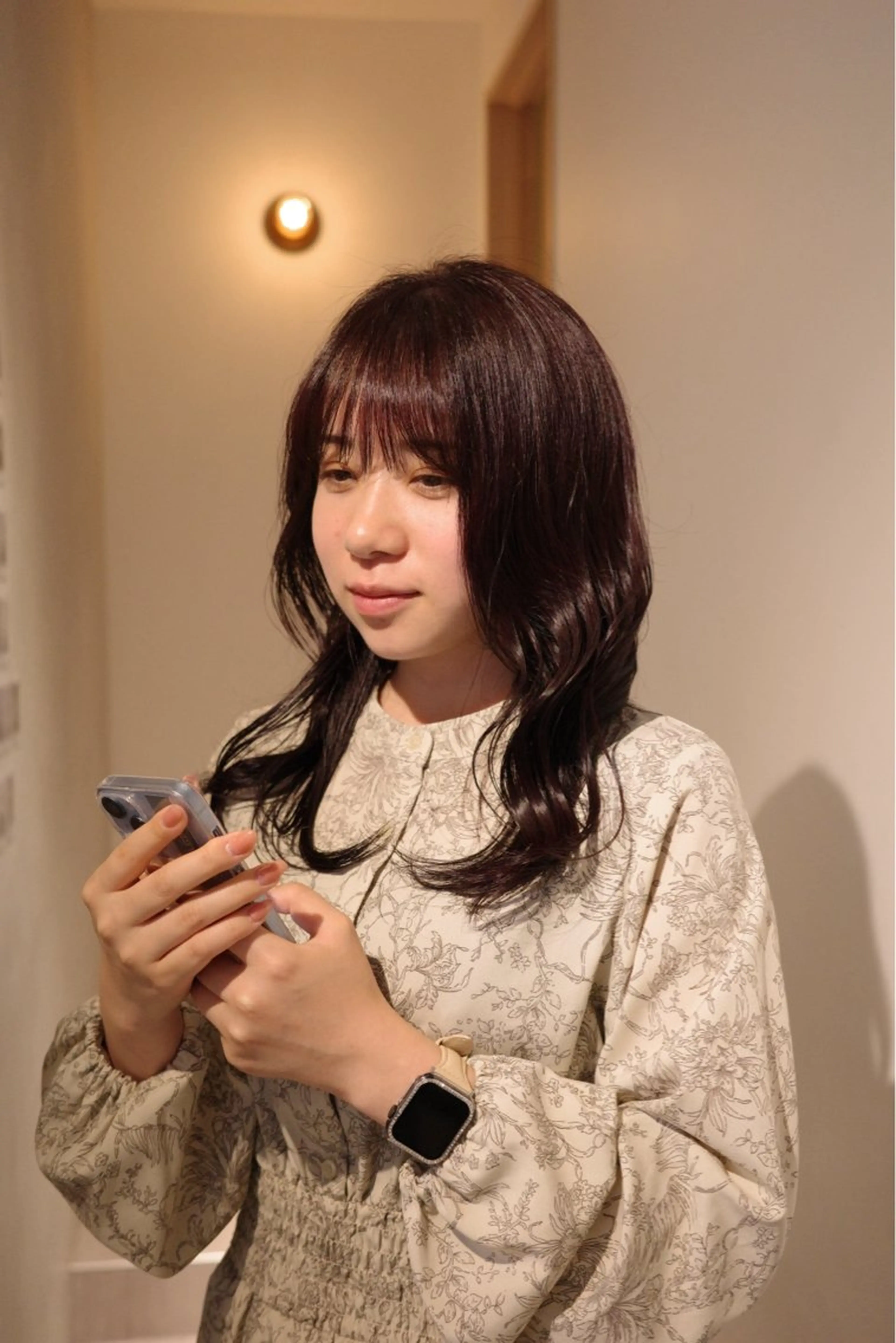 ミディアム カラー 🌀渋谷ボブパーマ 🌀河野瑠太のヘアスタイル