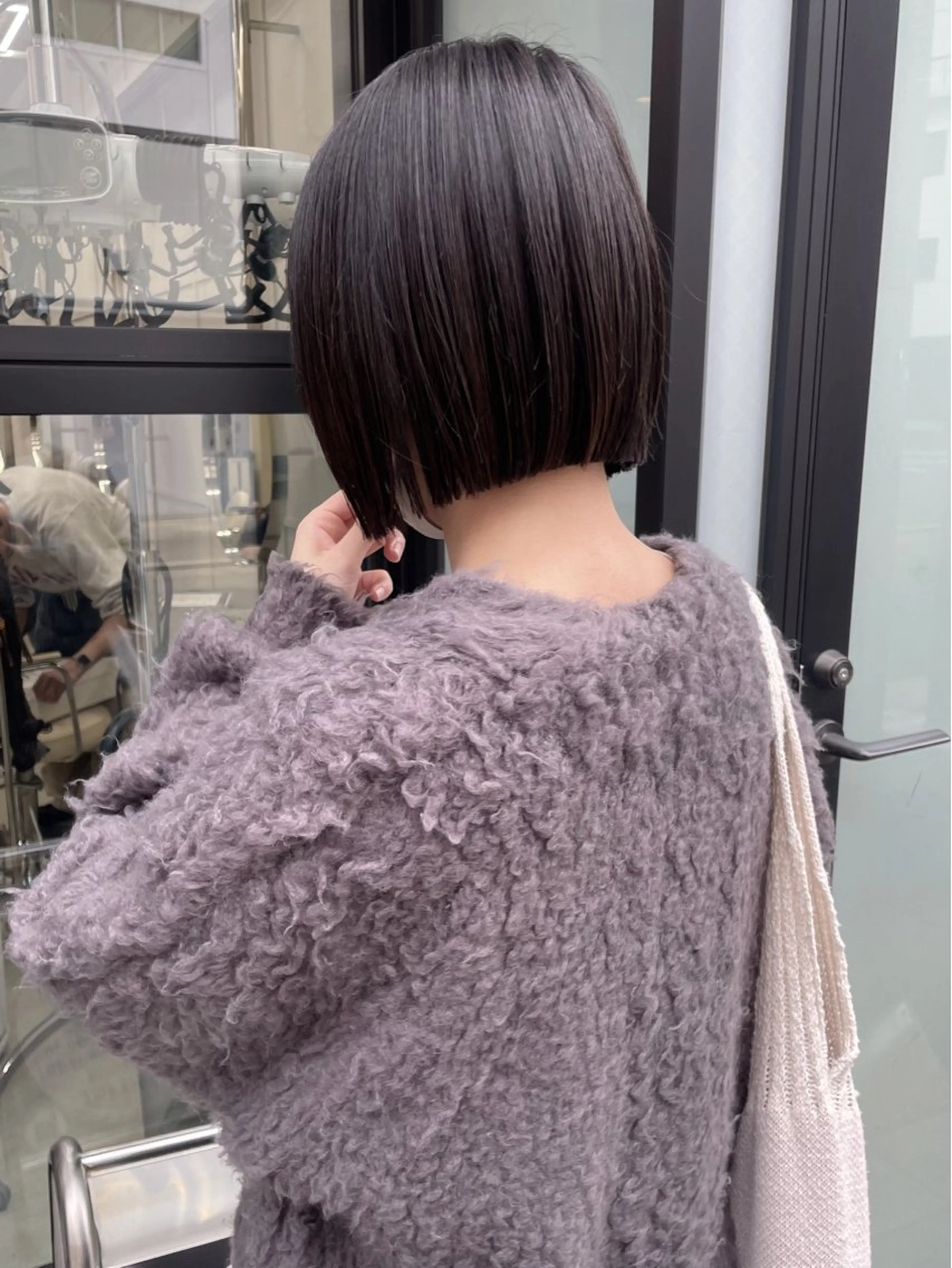 ミディアム カット ヘアカラー トリートメント ボブカットモデル/パ ーマ/harunaのヘアスタイル