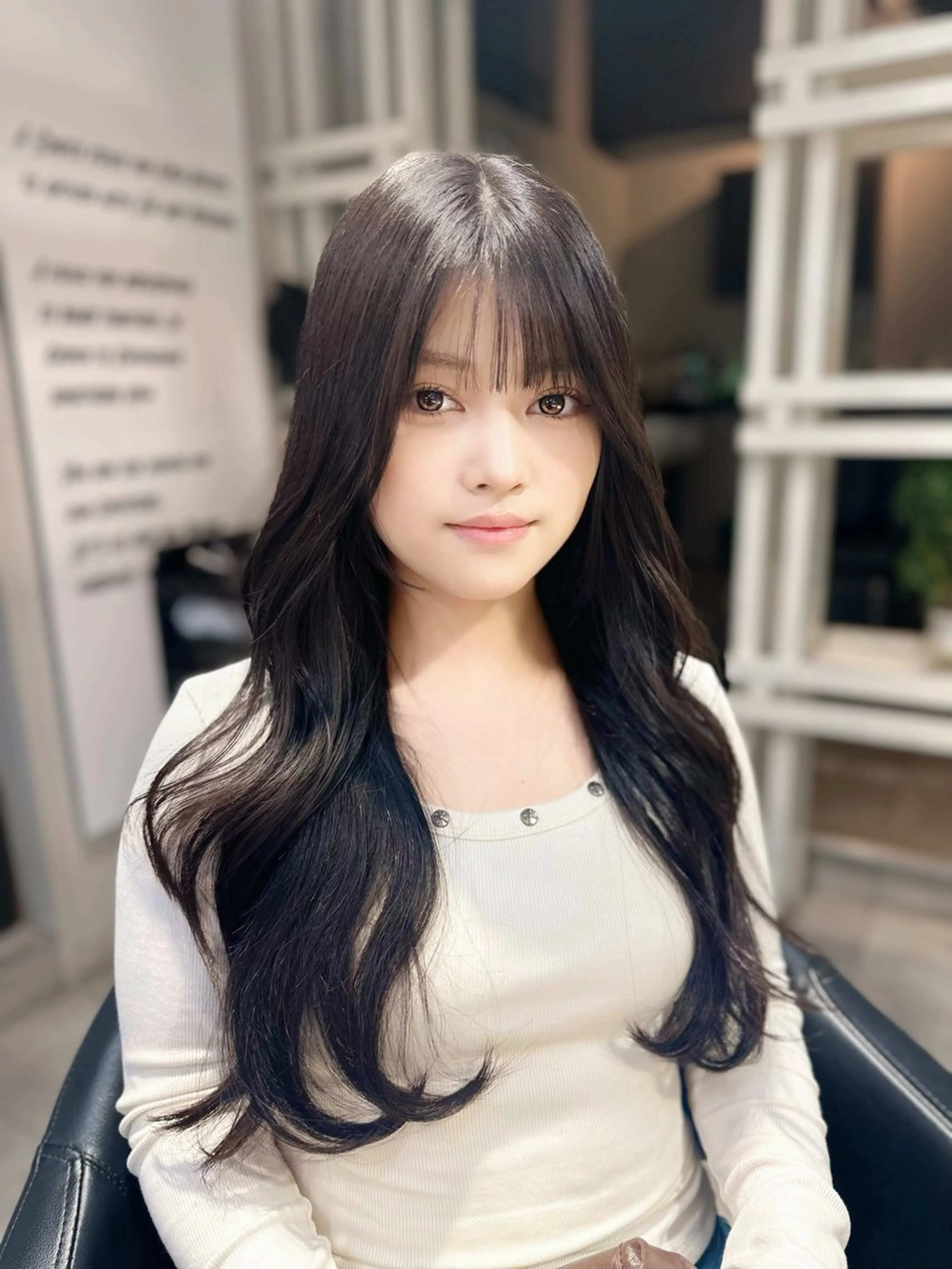 ロング カラー 髪質改善 レイヤーカット KURO/韓国ヘア /レイヤーカットのヘアスタイル