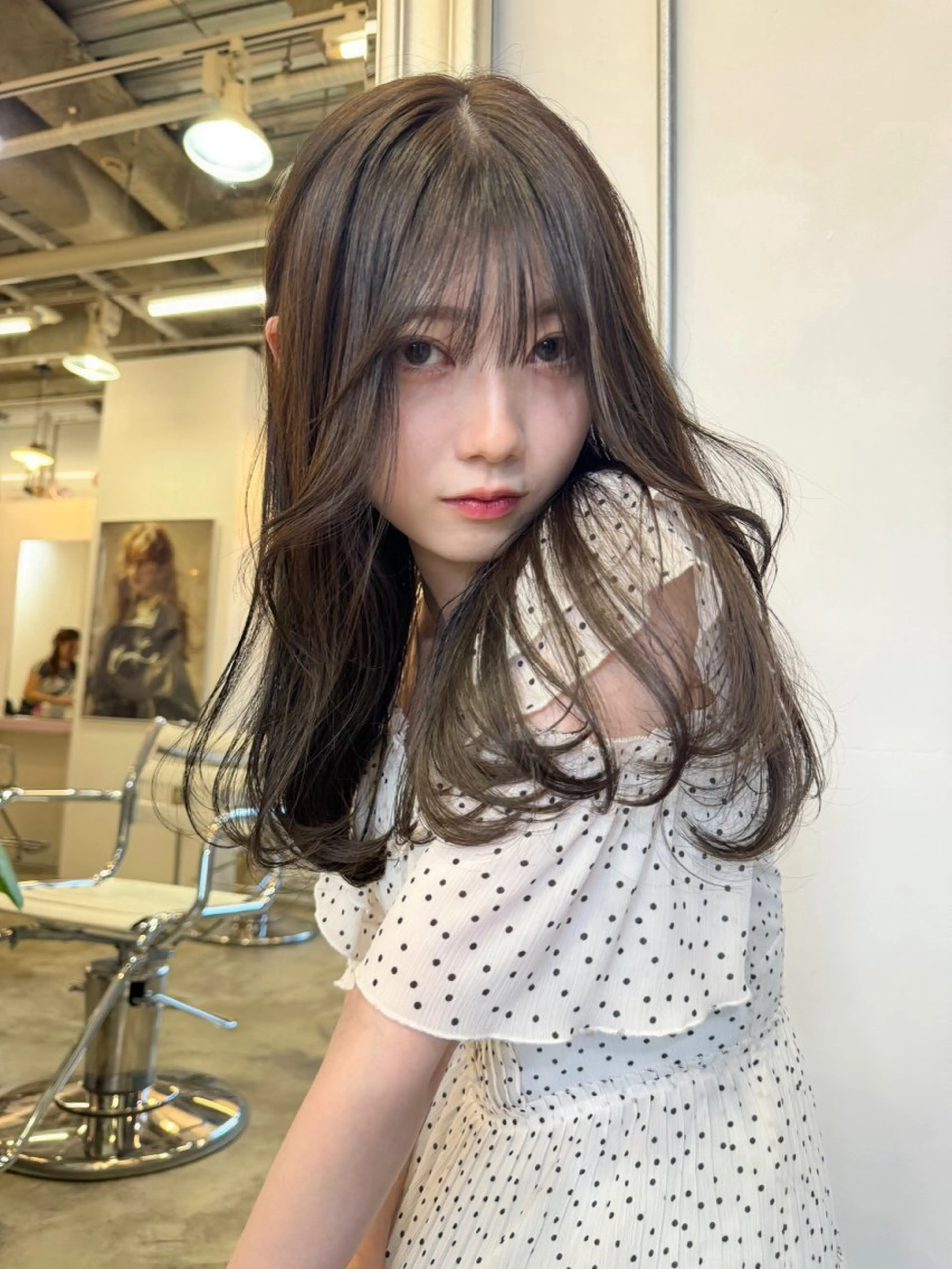 ミディアム カット ヘアカラー トリートメント nessヤマサキ リュウタのヘアスタイル