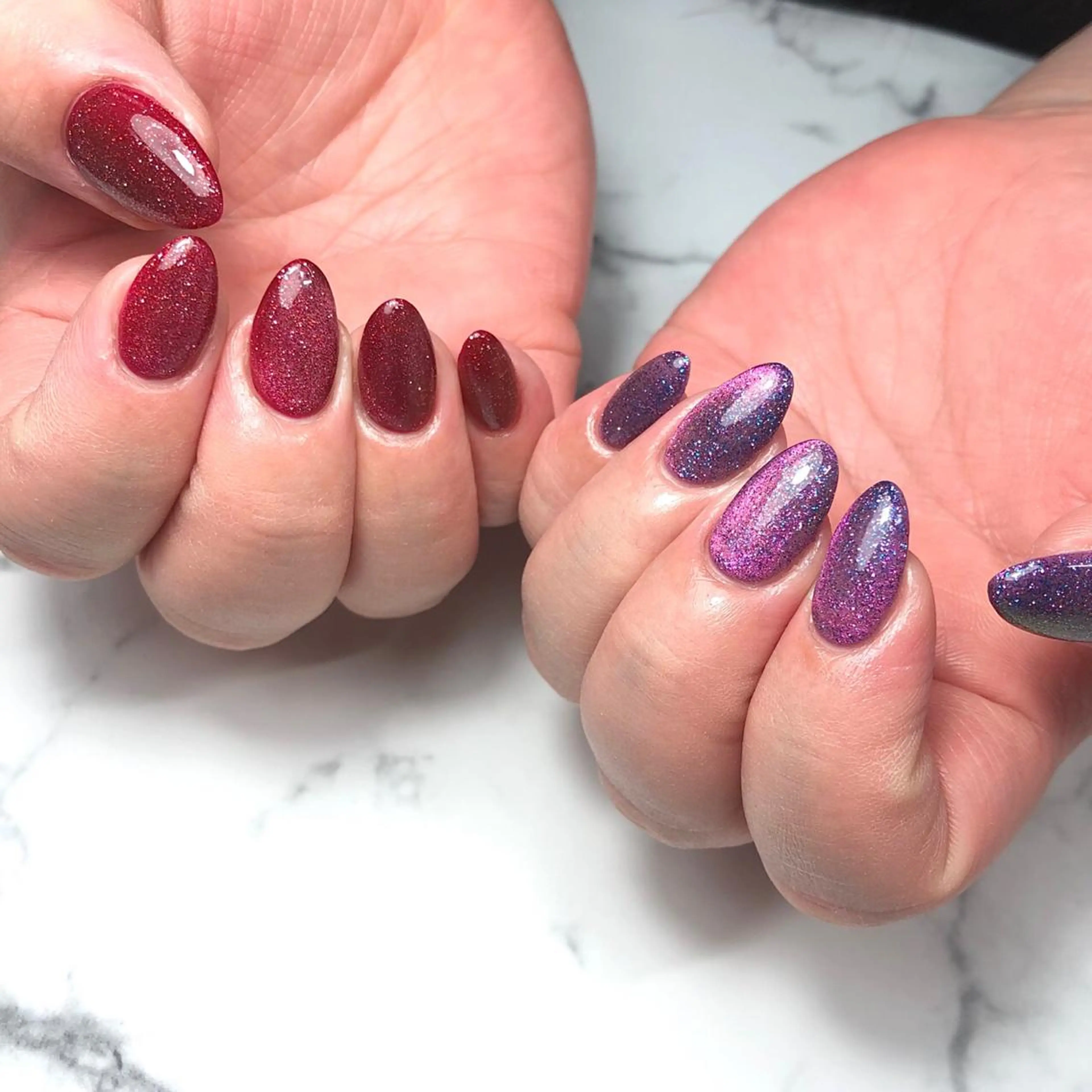 ネイル アートネイル 韓国ネイル マグネットネイル ワンカラーネイル ピンク ハンドネイル NAIL NOWのネイルデザイン